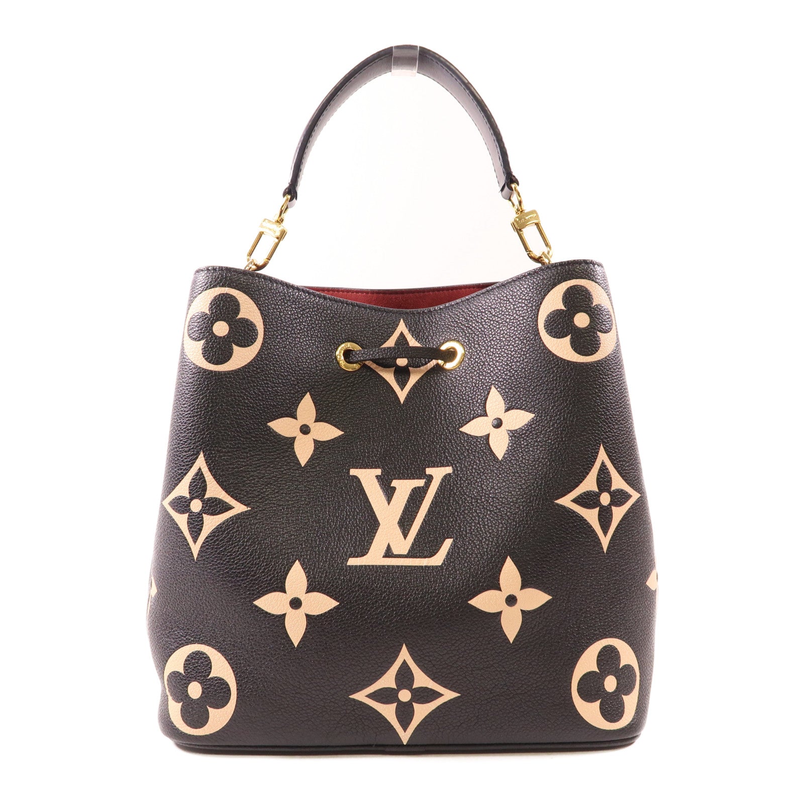 LOUIS VUITTON Monogram Empreinte Bicolor Neo Noe MM金扣手挽肩背兩用袋
