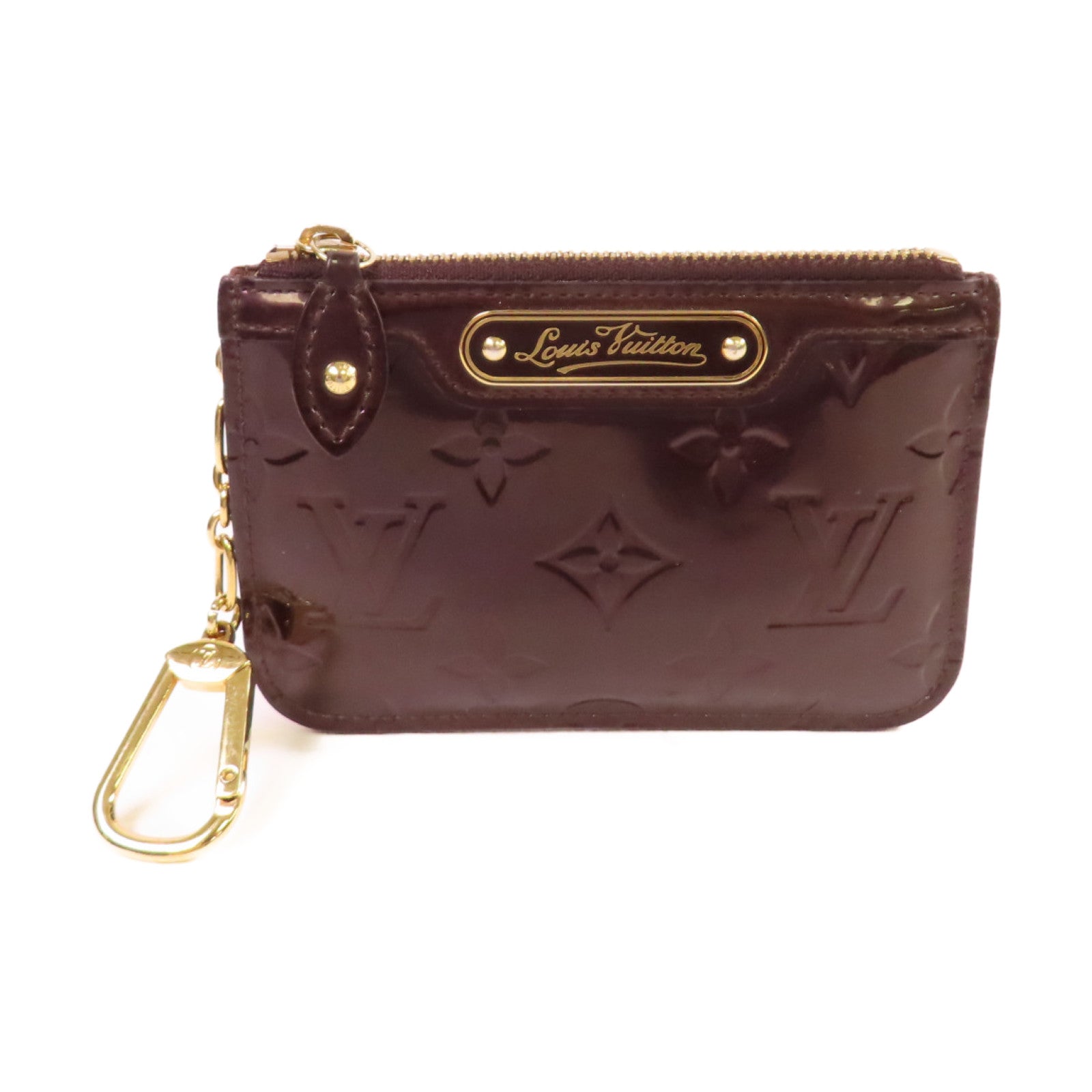 LOUIS VUITTON 【激減優惠】Monogram Vernis Pochette Cles Key Coin Case金扣零錢包紫色
