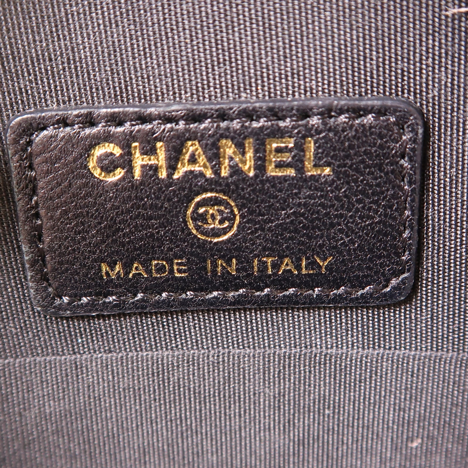 CHANEL CC GHW Chain Shoulder Bag Lambskin Leather Black
