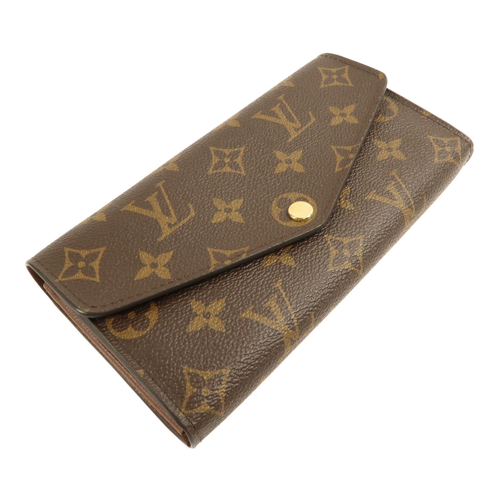 LOUIS VUITTON Monogram Sarah Wallet金扣長錢包
