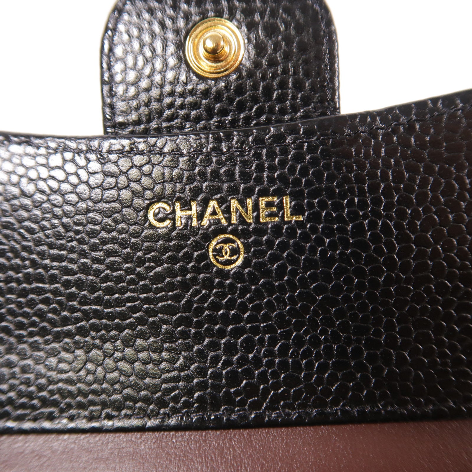 CHANEL 牛皮皮革Classic Small Flap Wallet金扣錢包