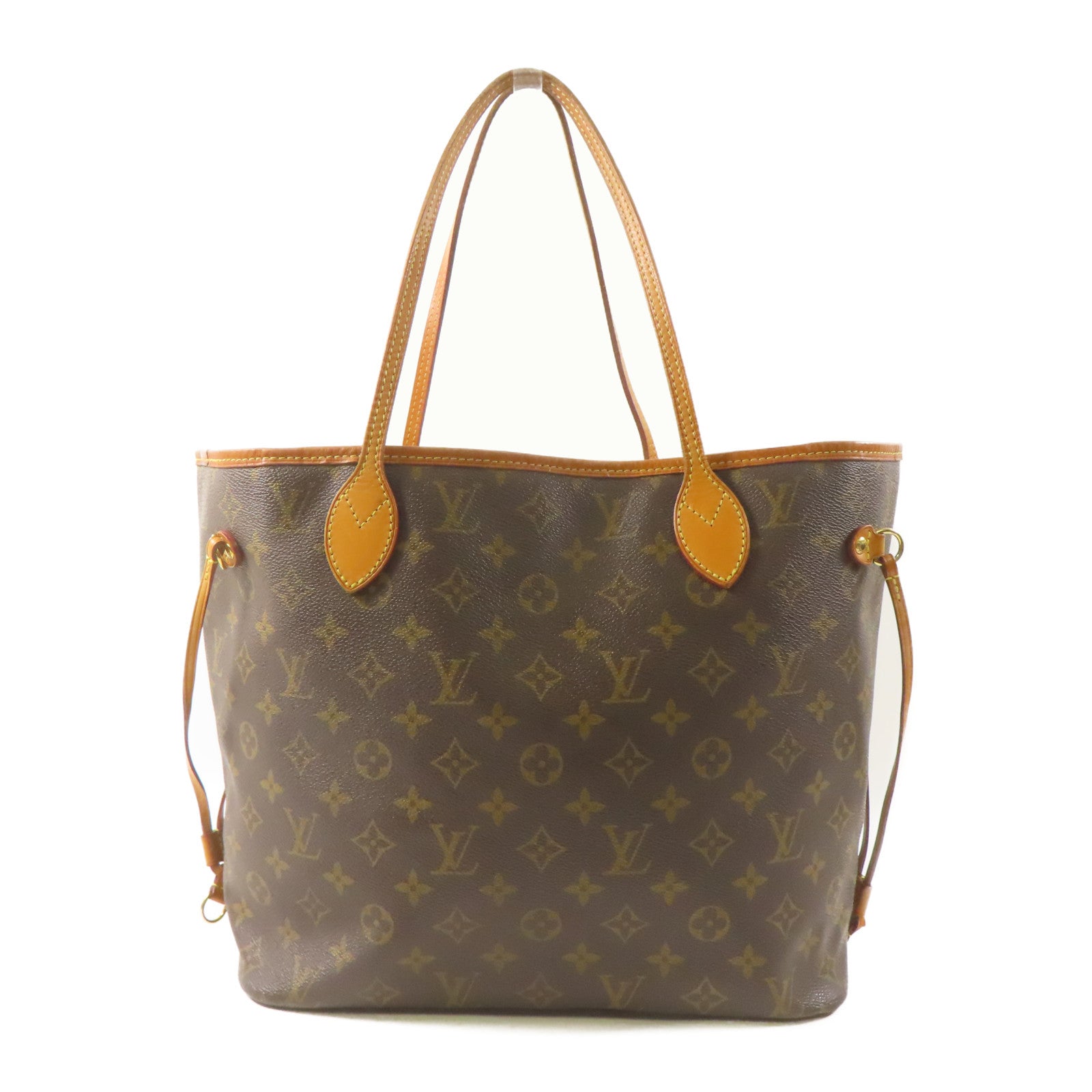 LOUIS VUITTON 【激減優惠】Monogram Neverfull MM金扣手挽袋啡色
