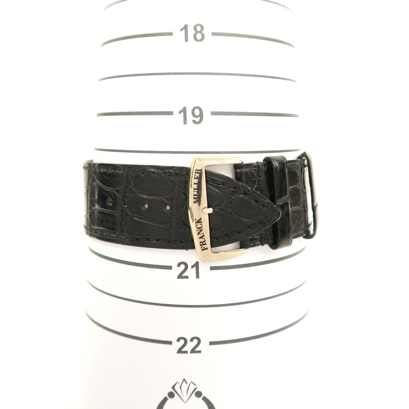 FRANCK MULLER Long Island皮革/18K白金手錶自動機芯銀色