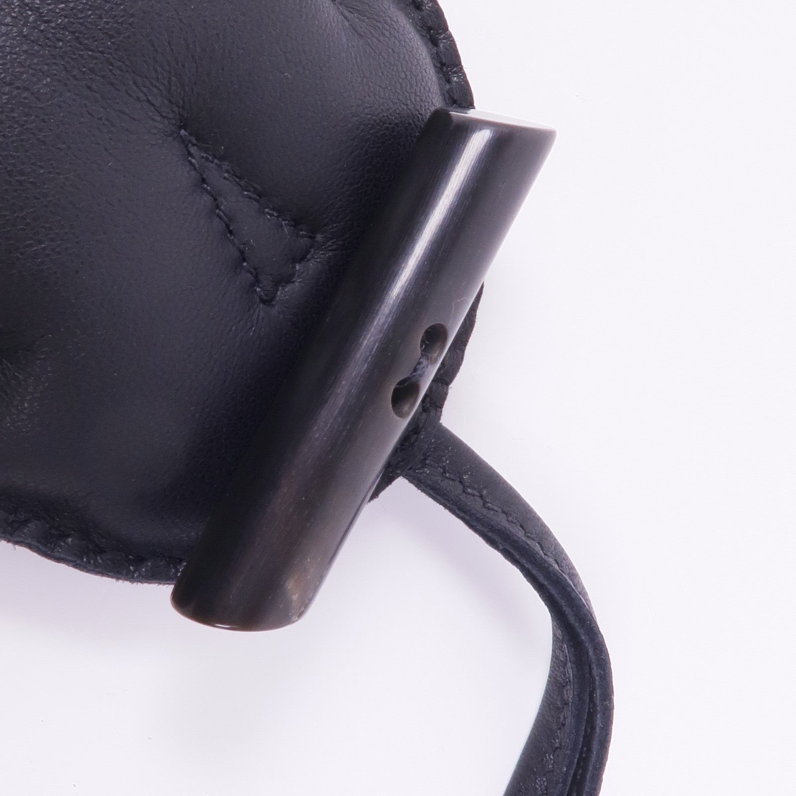 HERMES 水牛角/Milo皮革Charm掛飾Nior