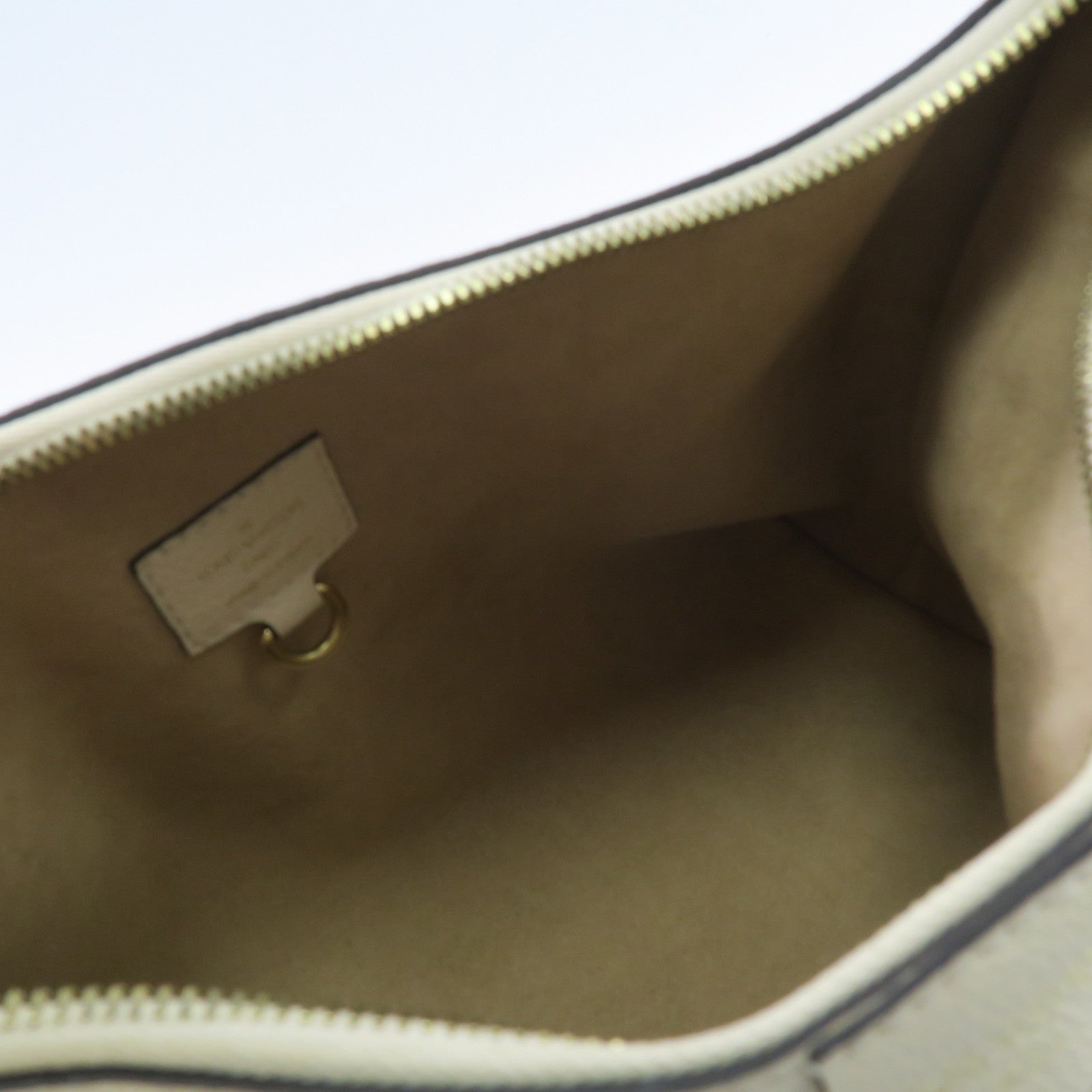 LOUIS VUITTON Monogram Empreinte Sac Sport Handbag金扣肩背袋米色