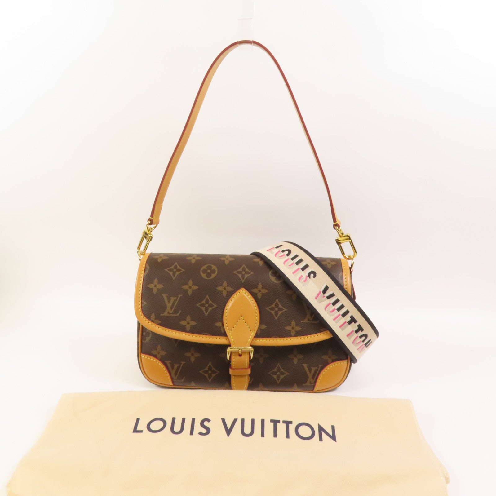 LOUIS VUITTON Monogram Diane金扣手挽肩背兩用袋
