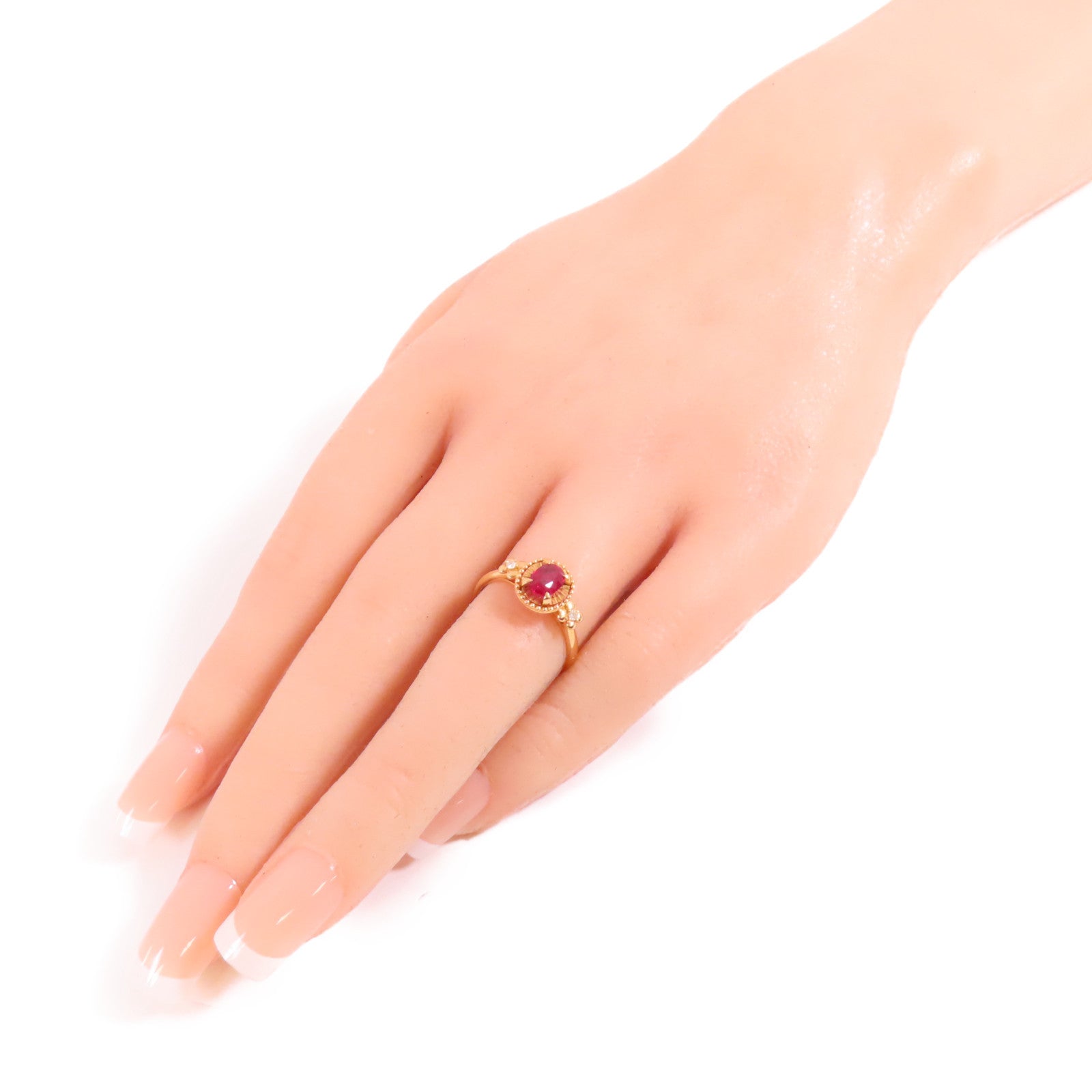 JEWELRY 【激減優惠】18K玫瑰金/紅寶石/鑽石Ruby Diamond Ring戒指US#6