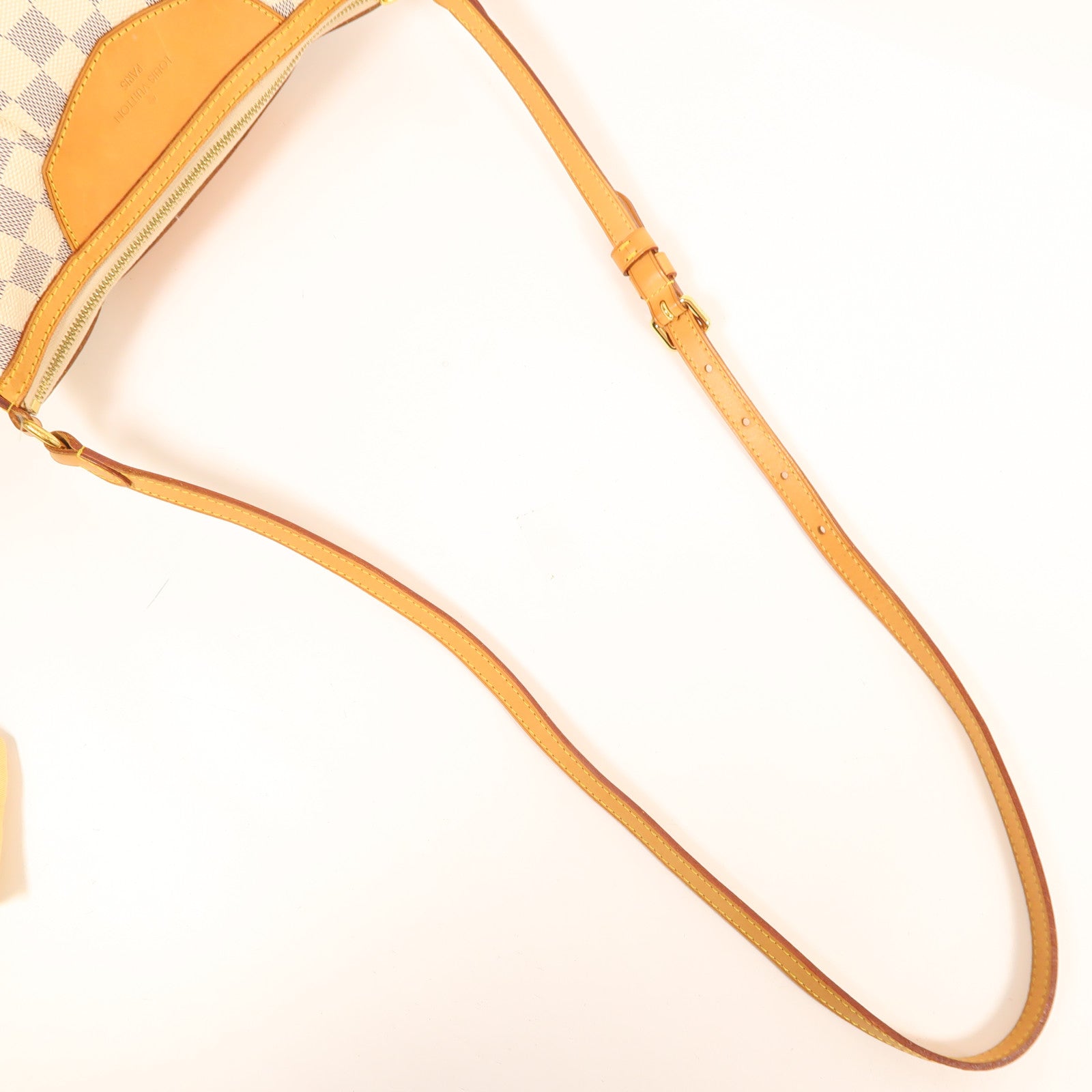 LOUIS VUITTON Damier Azur Siracusa PM金扣肩背袋
