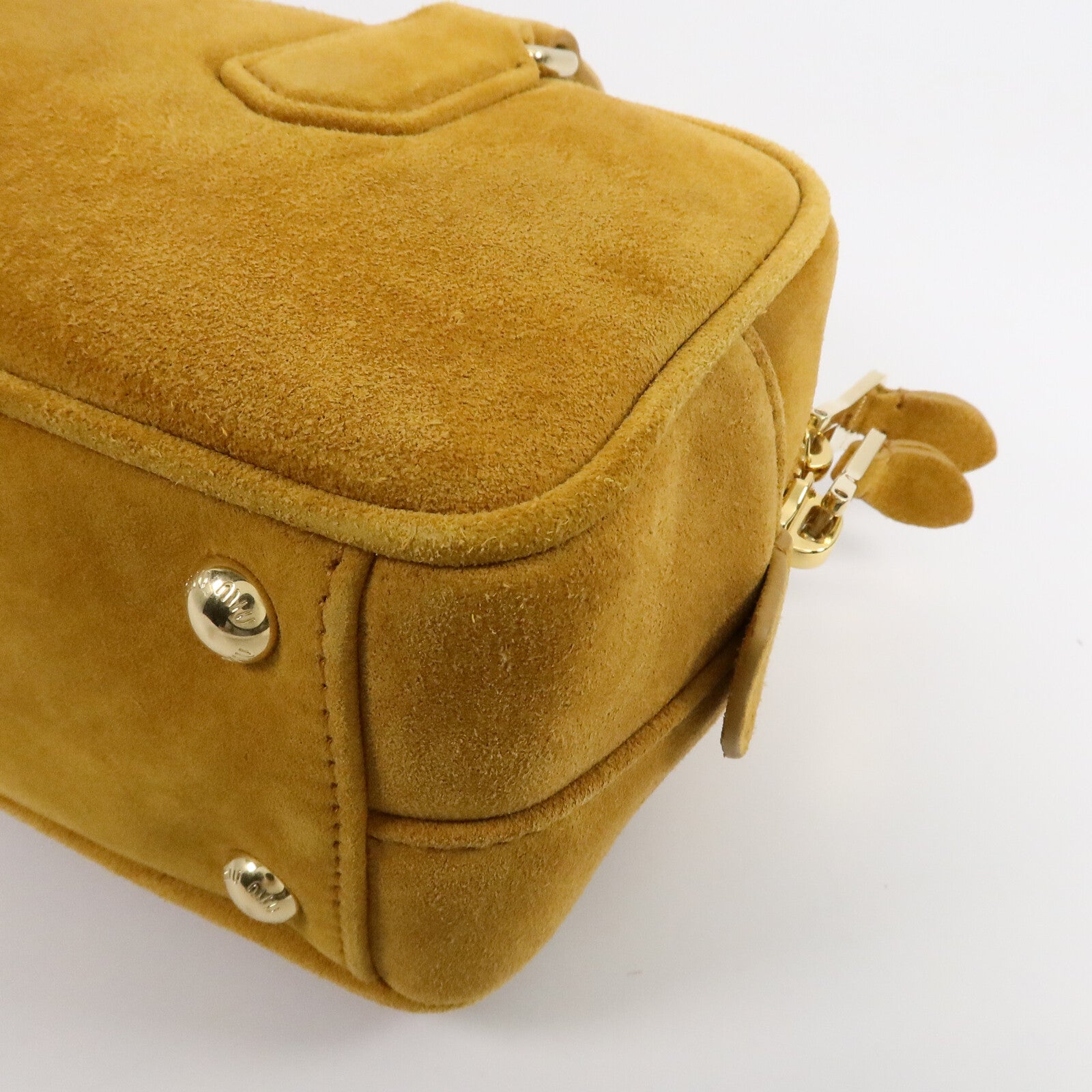 Miu Miu 麂皮皮革Arcadie Padded Suede Bag手挽肩背兩用袋