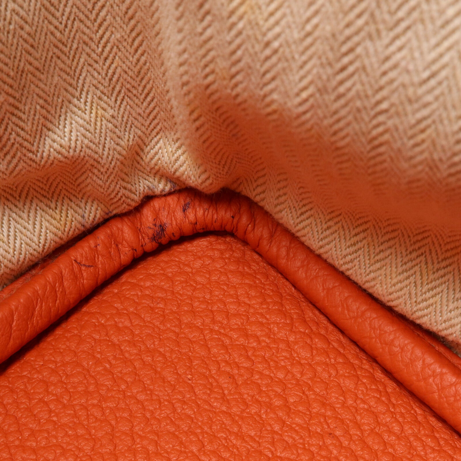 HERMES Country皮革Garden Party PM手挽袋Sanguine