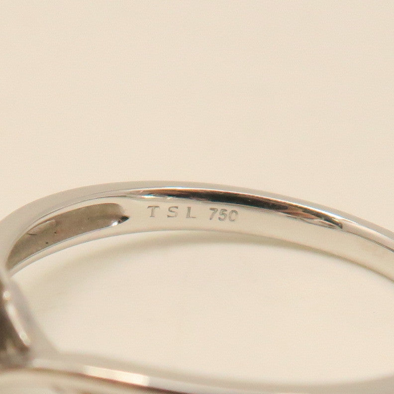 JEWELRY 18K White Gold Diamond Ring US#7.5