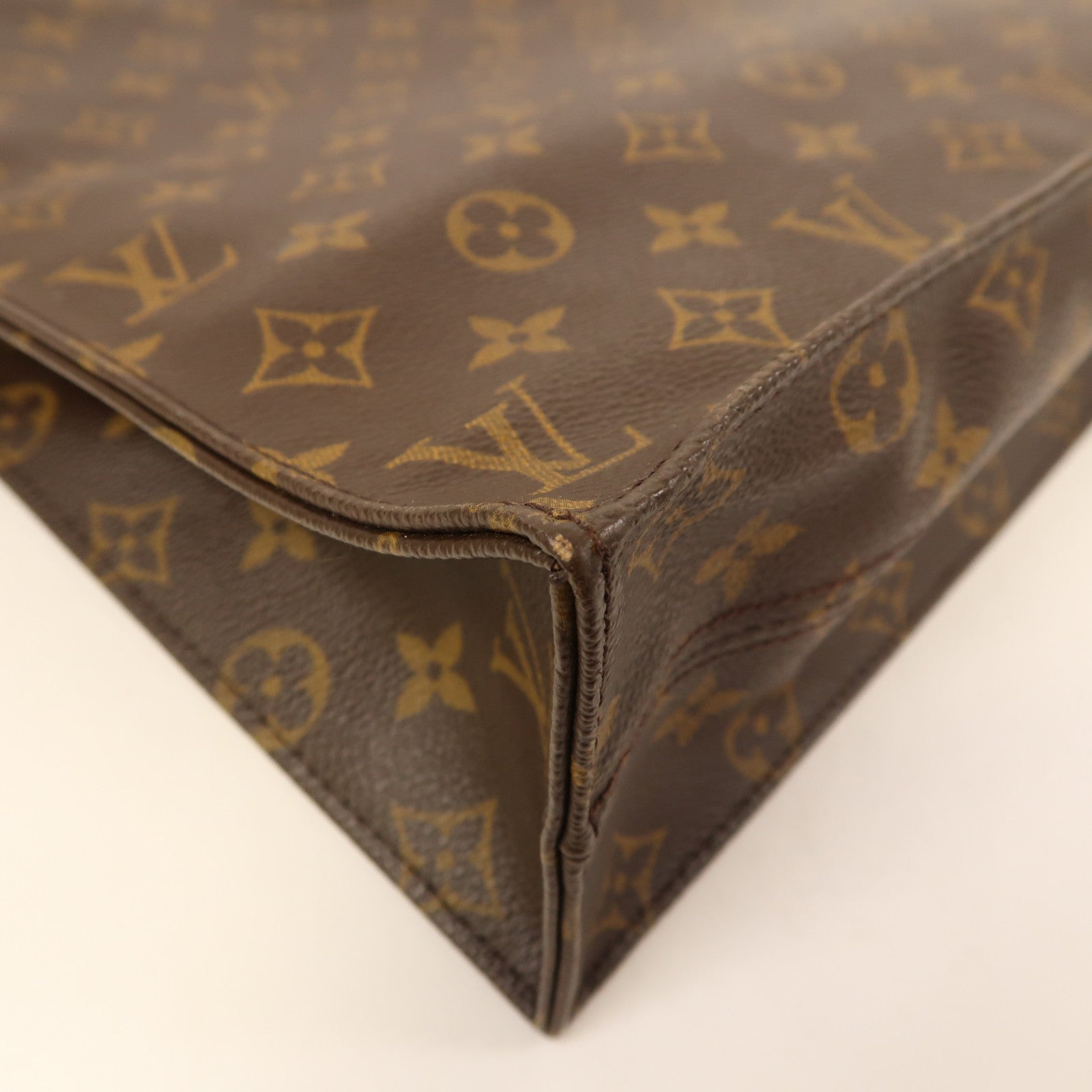 LOUIS VUITTON 【激減優惠】Monogram Sac Plat金扣手挽袋