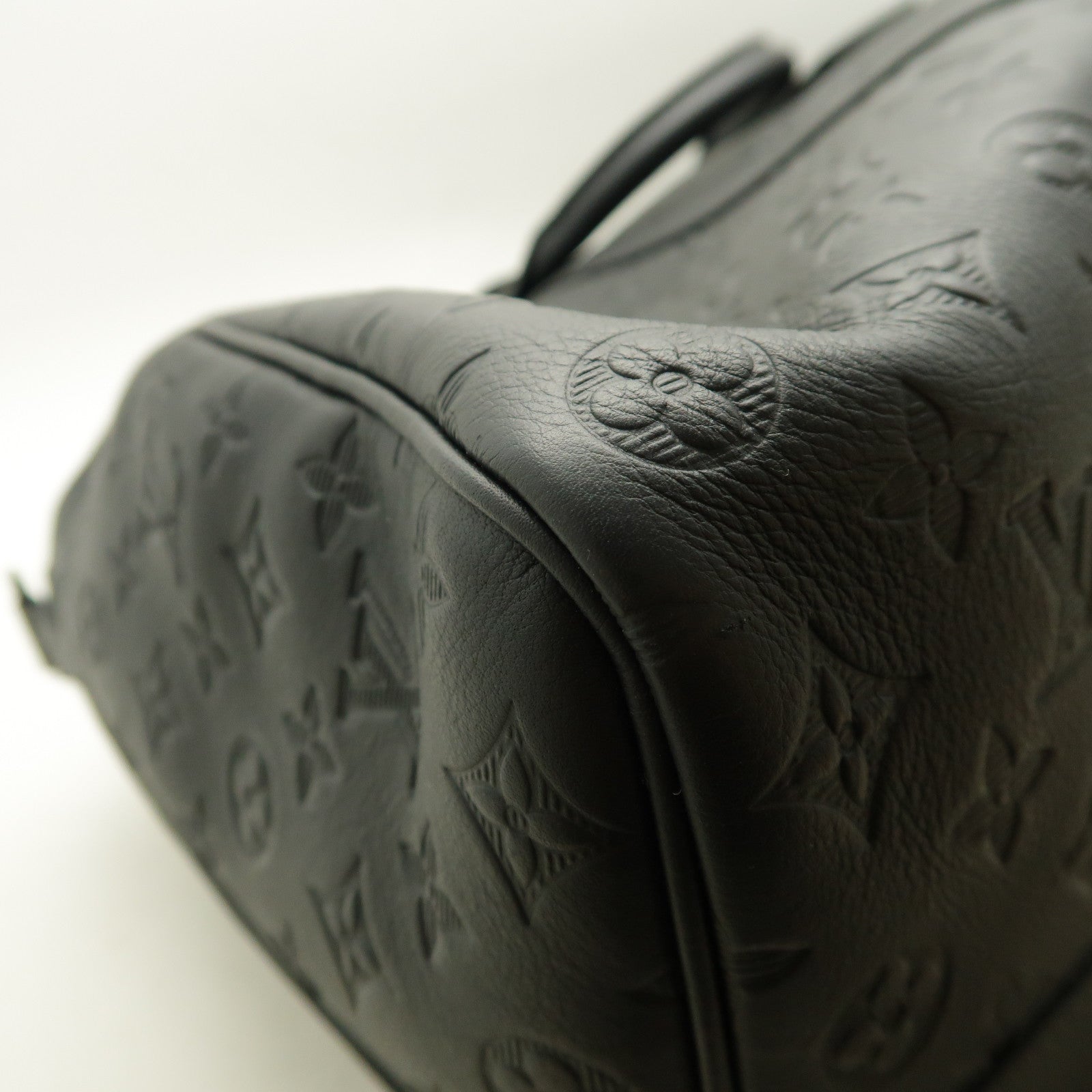LOUIS VUITTON Monogram Shadow Keepall Bandouliere 50波士頓包黑色