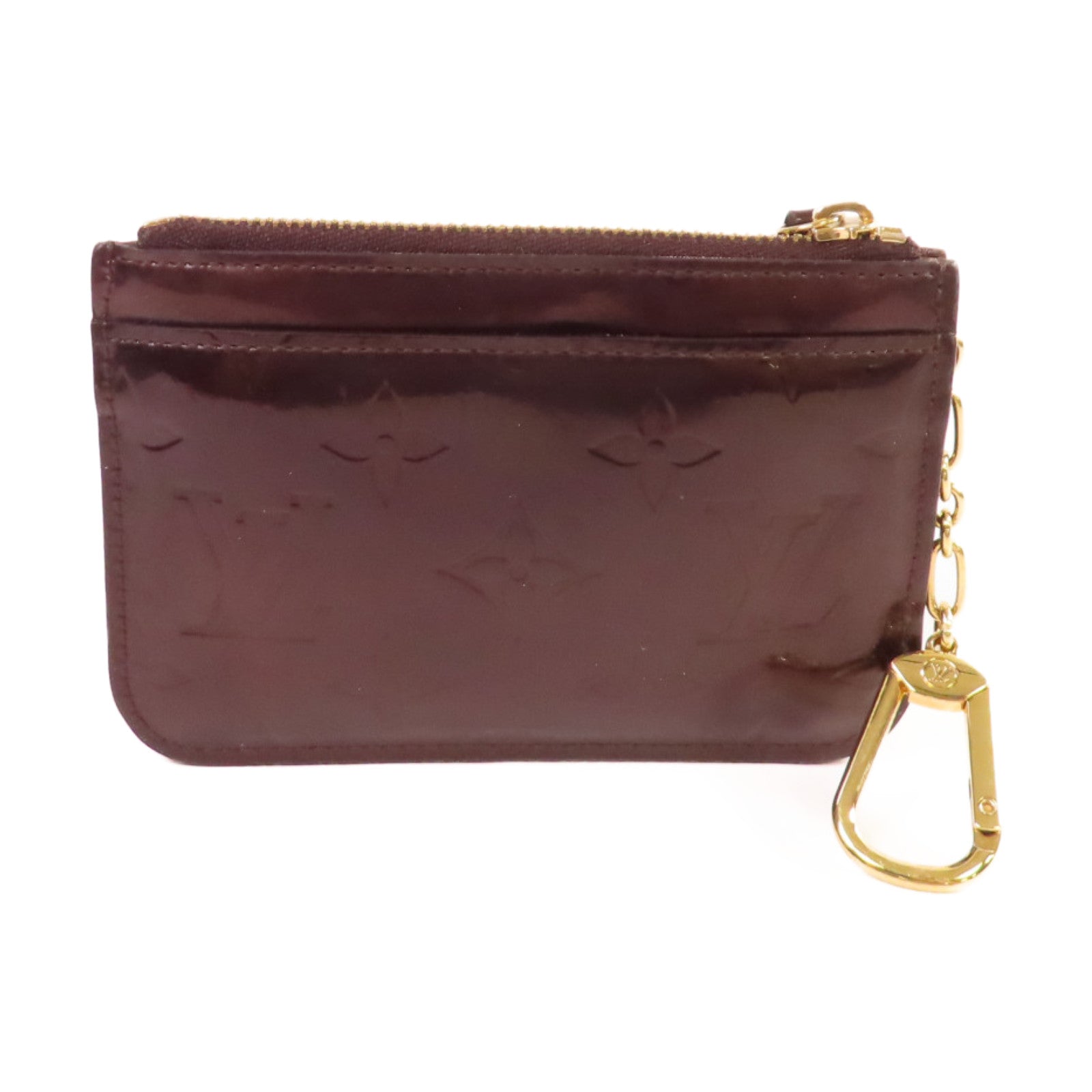 LOUIS VUITTON 【激減優惠】Monogram Vernis Pochette Cles Key Coin Case金扣零錢包紫色