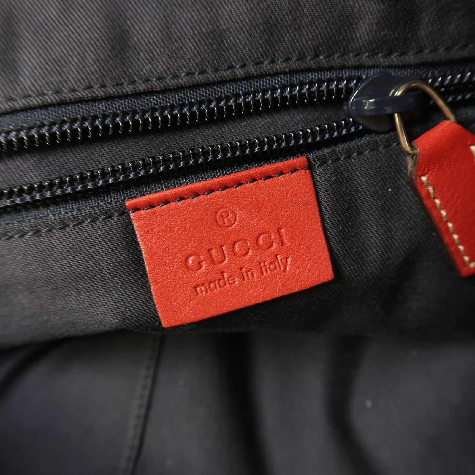 GUCCI 塗層帆布Shoulder Bag金扣肩背袋紅色/藍色