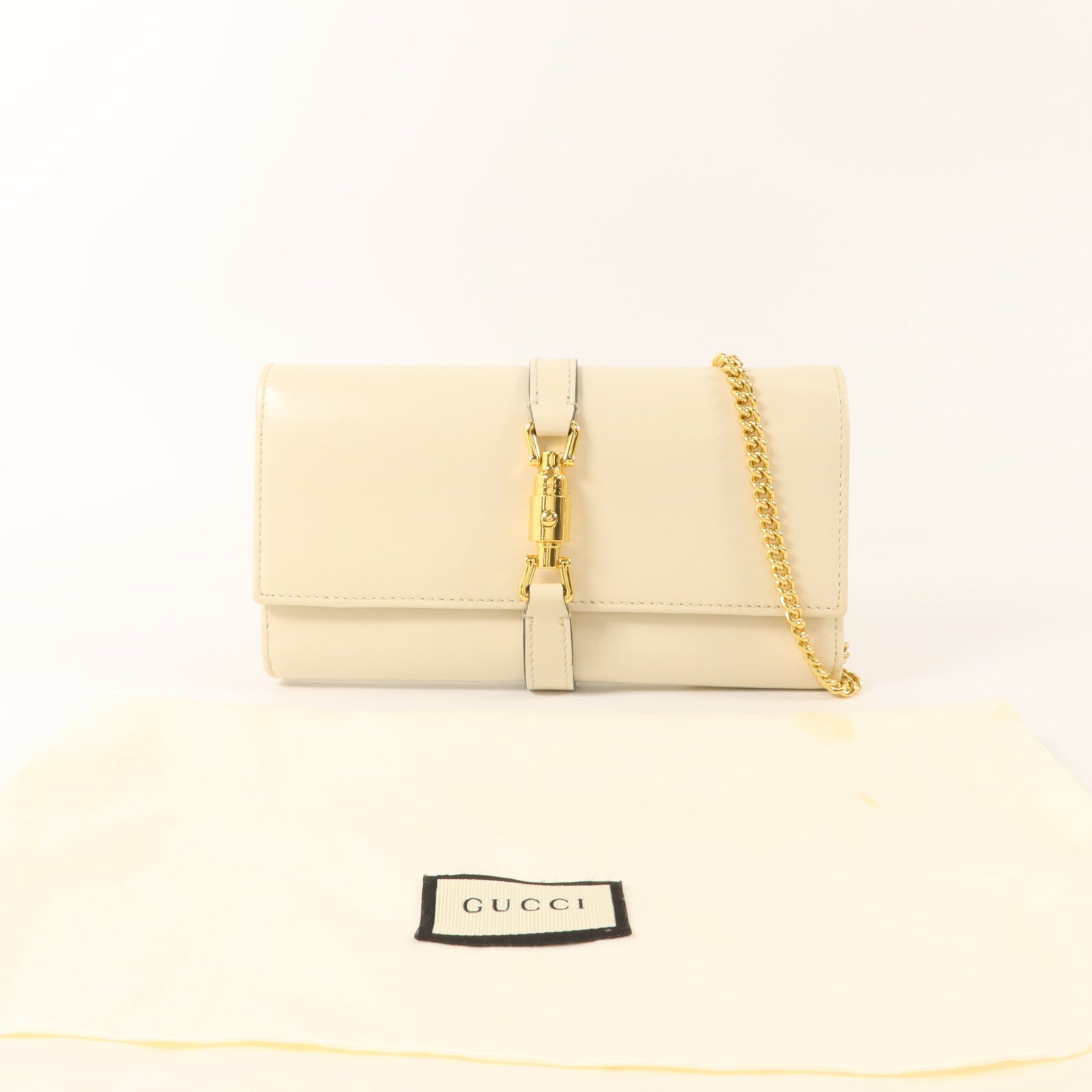 GUCCI 牛皮皮革Wallet With Chain鏈帶肩背袋