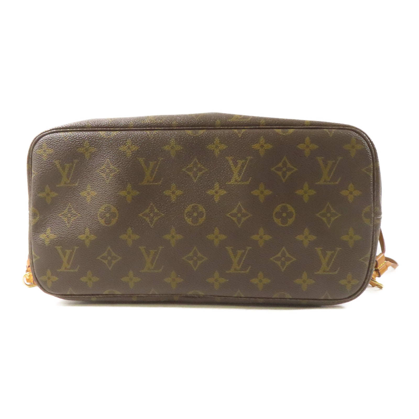 LOUIS VUITTON 【激減優惠】Monogram Neverfull MM金扣手挽袋啡色