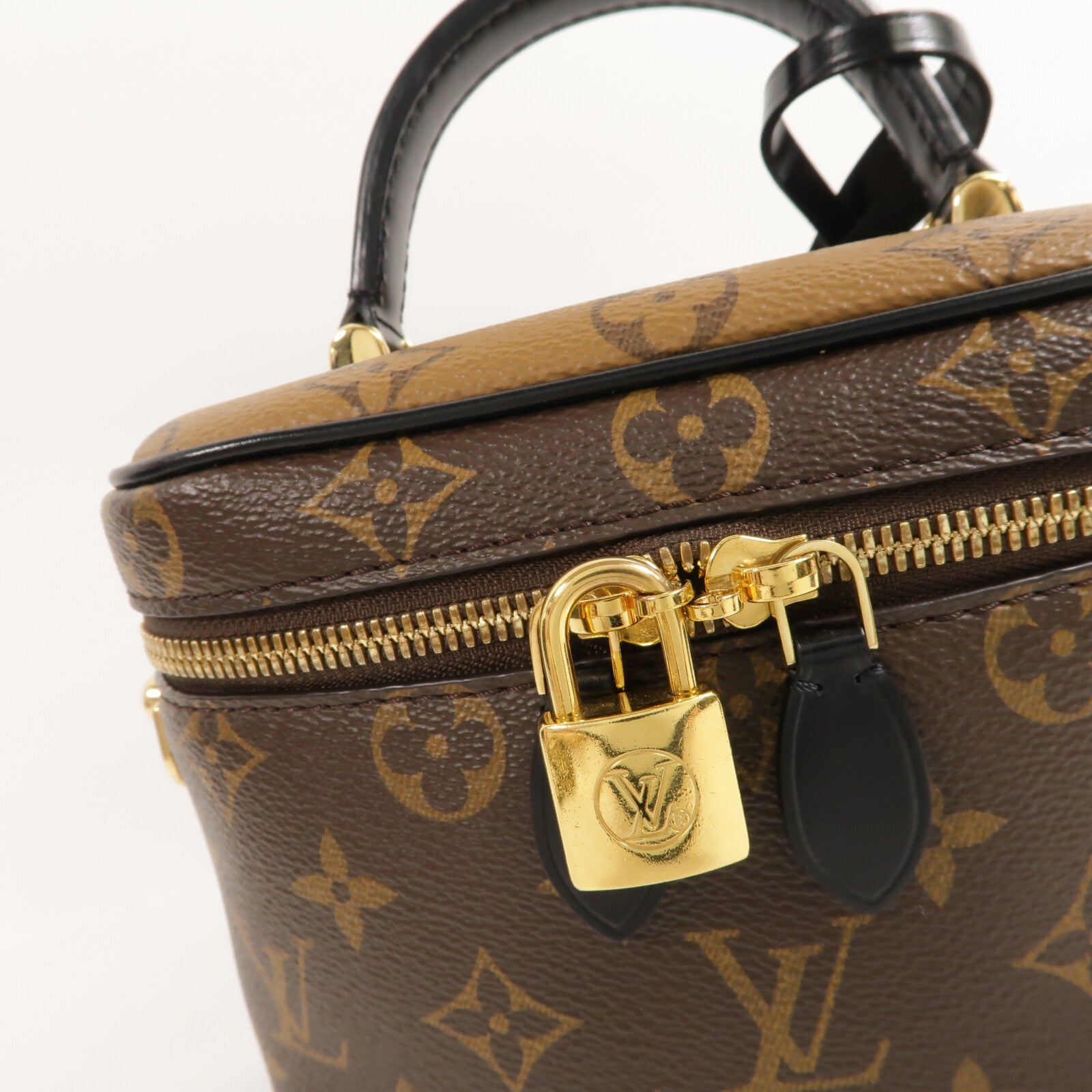 LOUIS VUITTON Monogram Reverse Vanity PM鏈帶手挽肩背兩用袋