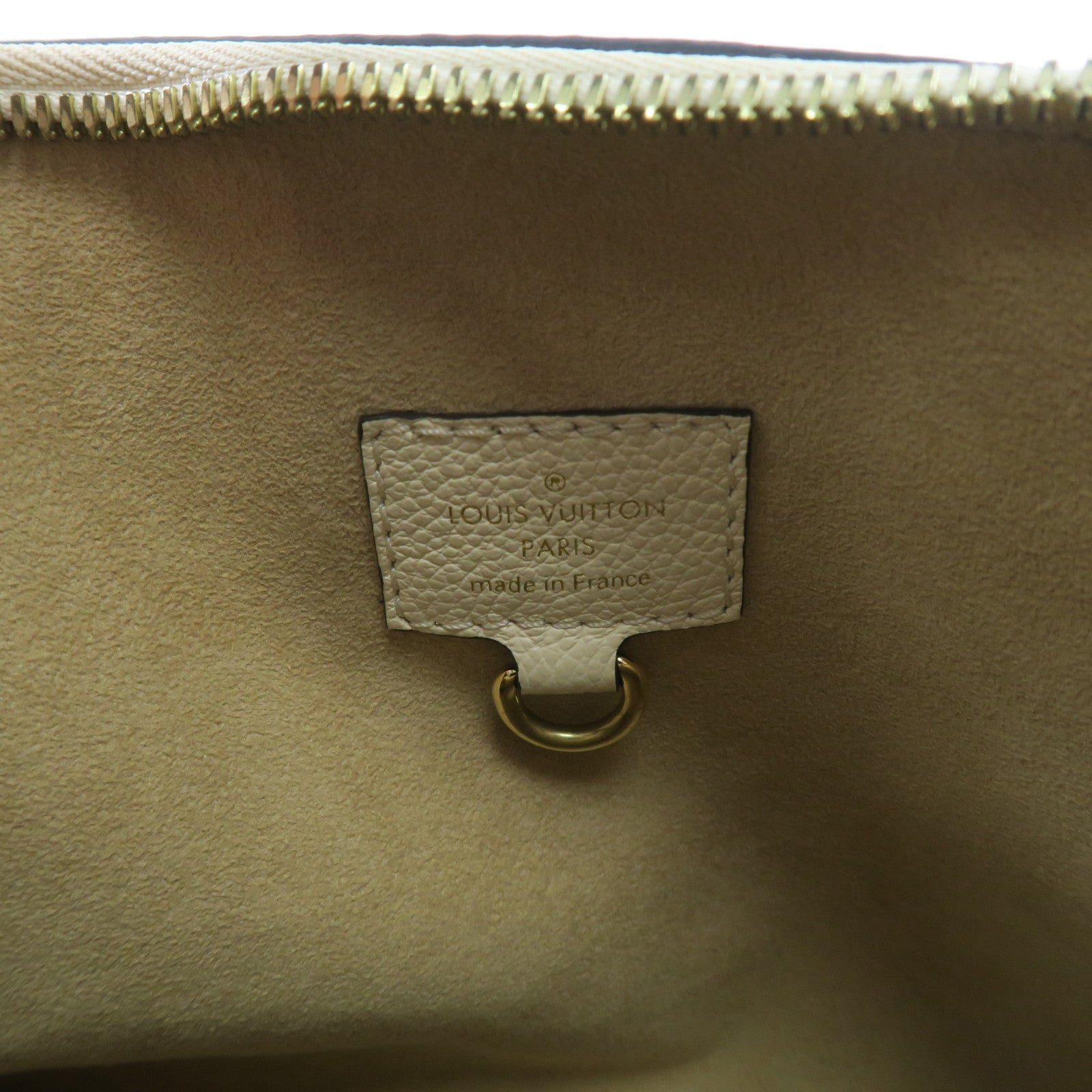 LOUIS VUITTON Monogram Empreinte Sac Sport Handbag金扣肩背袋米色
