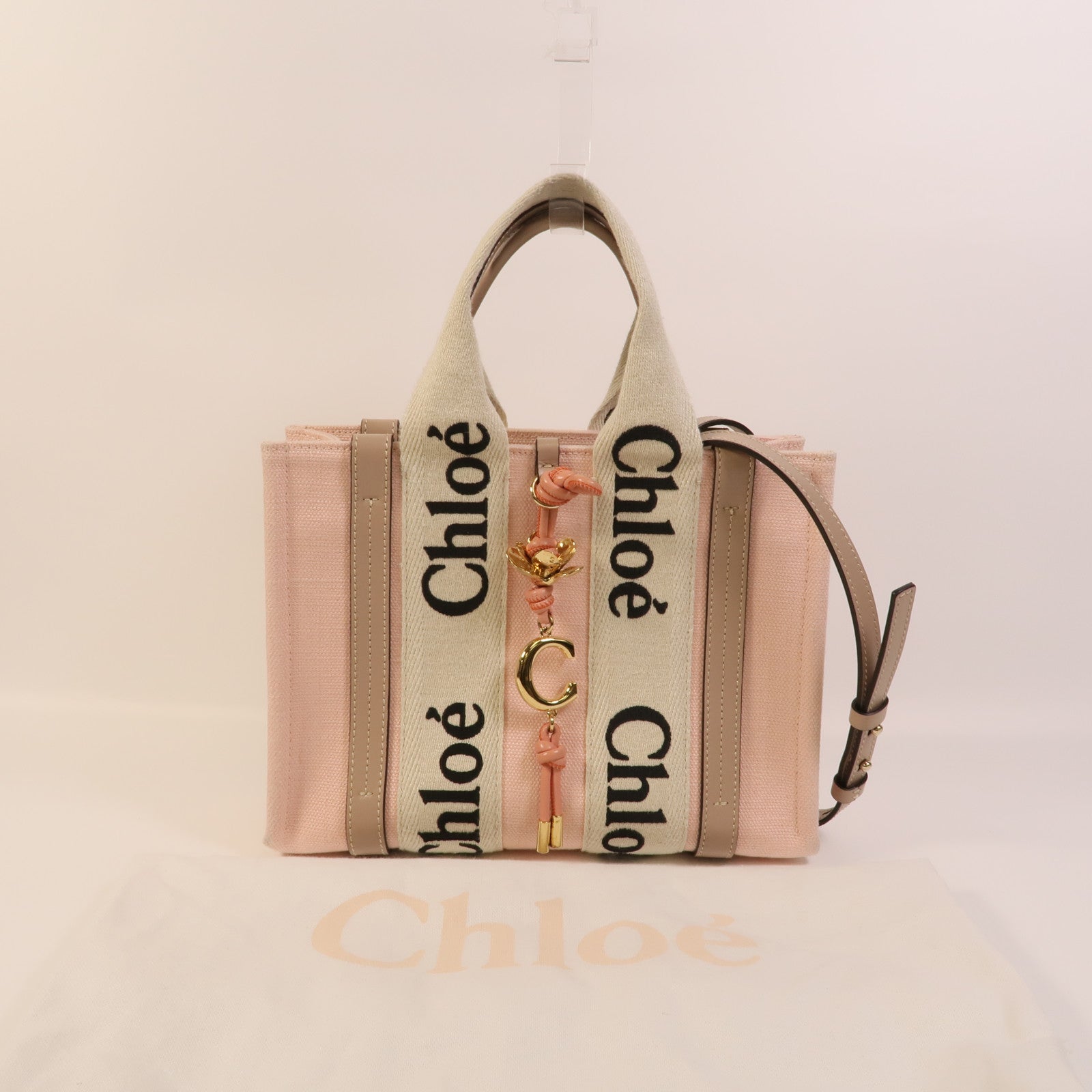Chloe 帆布Woody Tote手挽肩背兩用袋