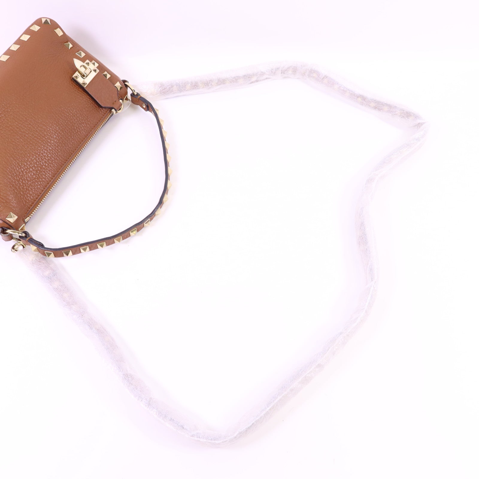 Valentino 【激減優惠】牛皮皮革Rockstud 2 Way Shoulder Bag金扣手挽肩背兩用袋