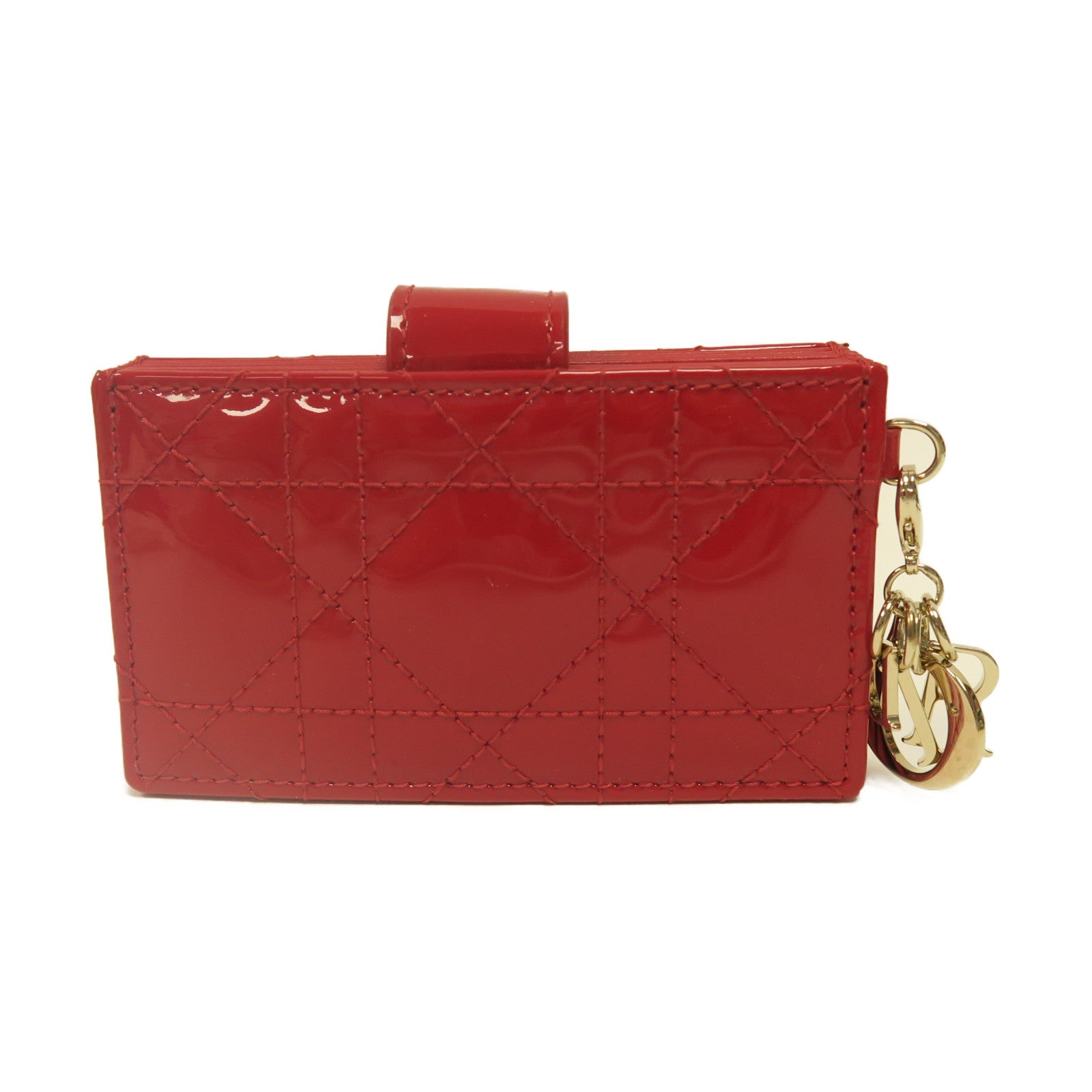 Dior 【激減優惠】漆皮皮革Card Case金扣卡片套紅色