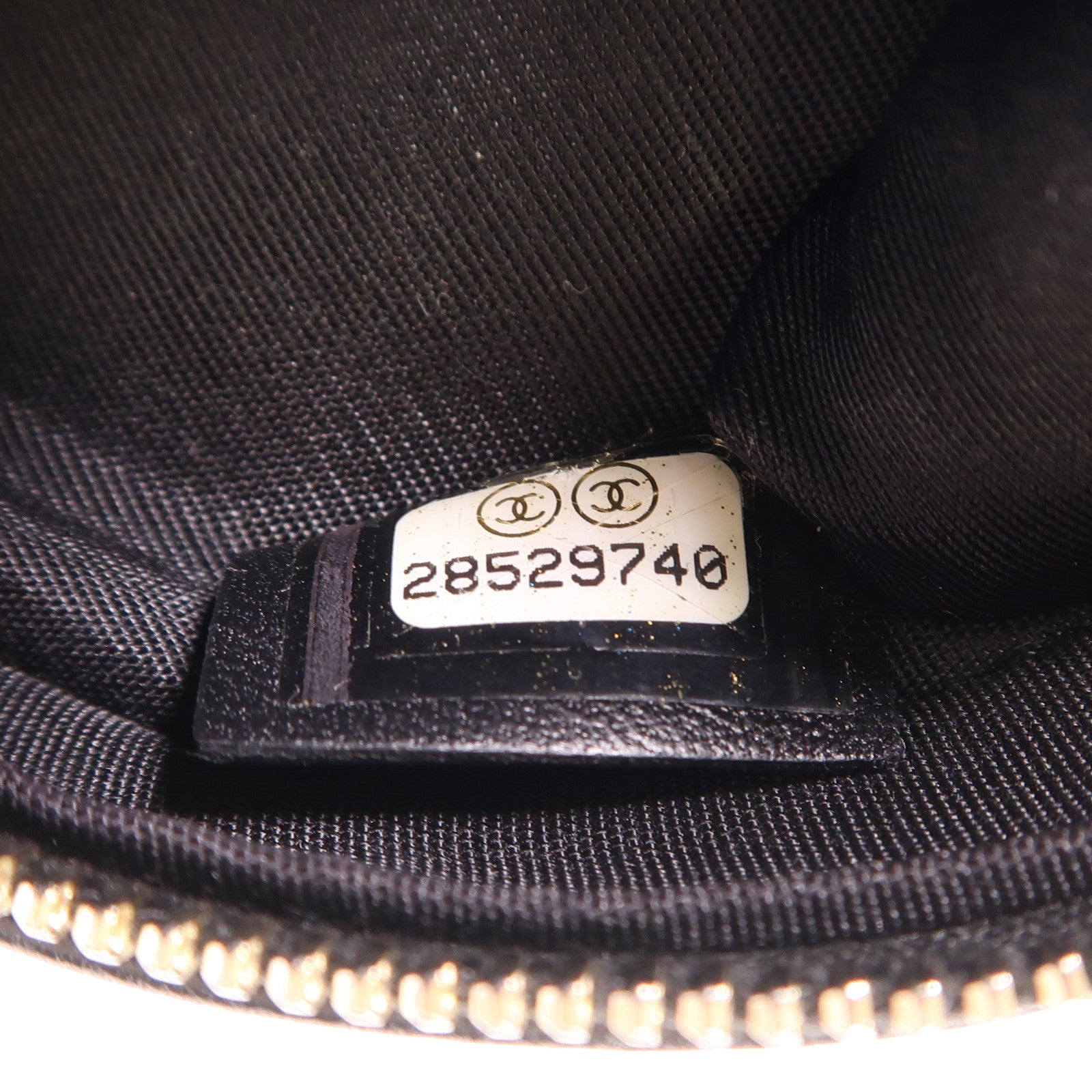 CHANEL CC GHW Chain Shoulder Bag Lambskin Leather Black