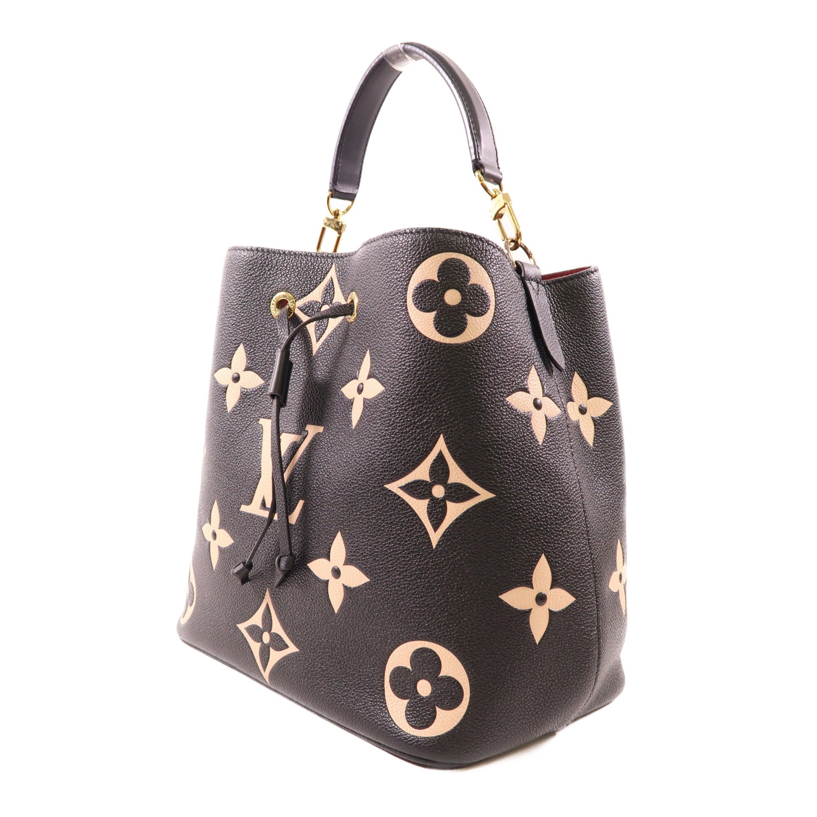 LOUIS VUITTON Monogram Empreinte Bicolor Neo Noe MM金扣手挽肩背兩用袋