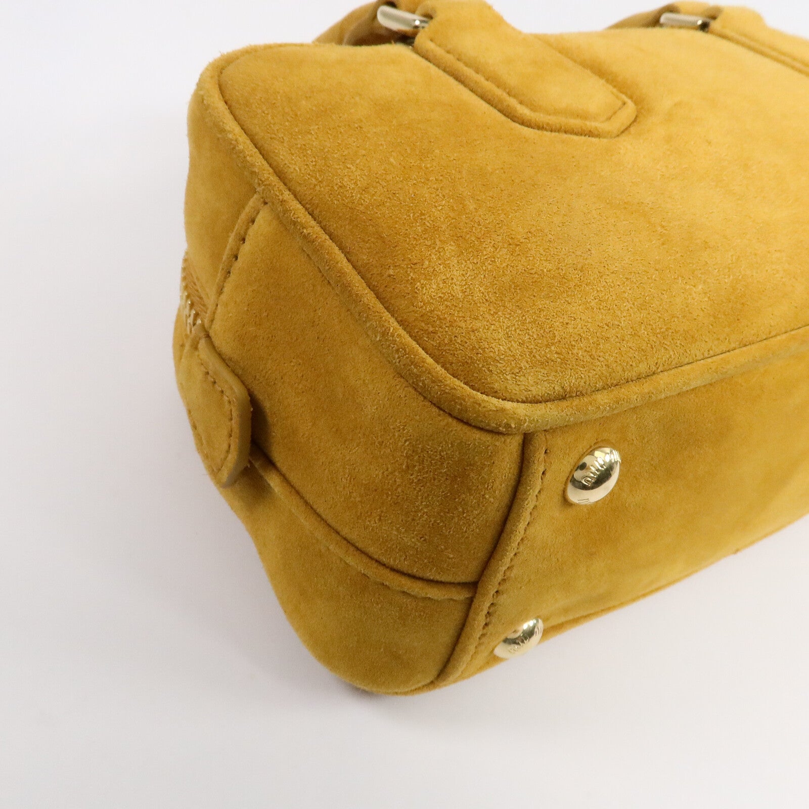 Miu Miu 麂皮皮革Arcadie Padded Suede Bag手挽肩背兩用袋