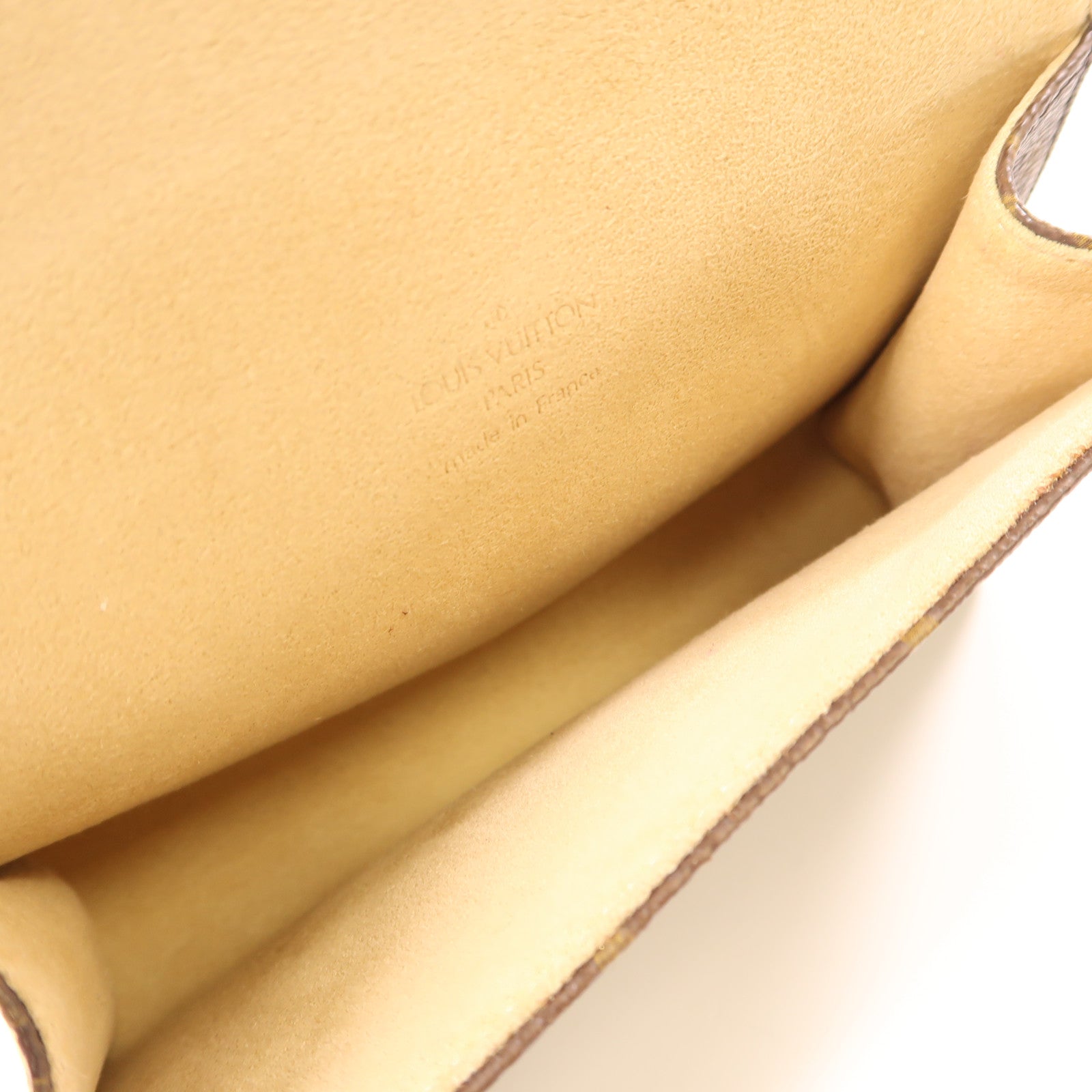 LOUIS VUITTON Monogram Pochette Florentine XS金扣腰包棕色