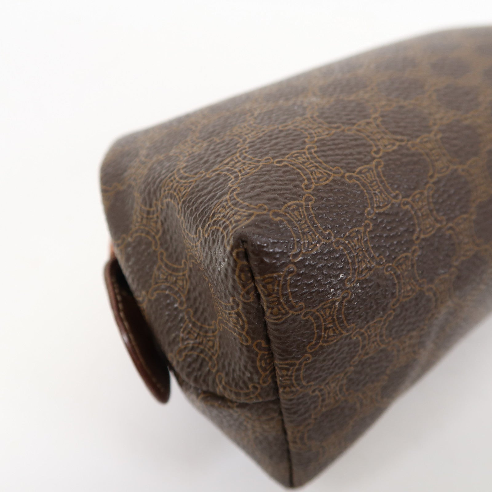 CELINE Macadam Vintage Pouch Bag金扣手拿包啡色