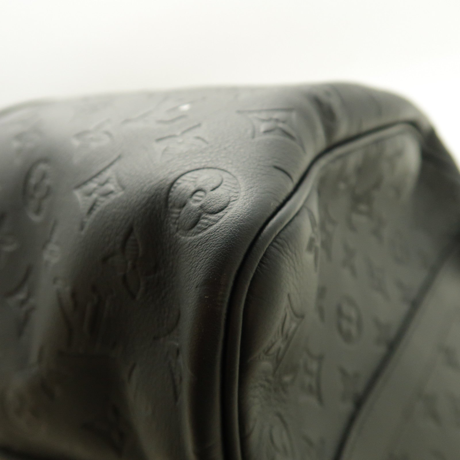 LOUIS VUITTON Monogram Shadow Keepall Bandouliere 50波士頓包黑色
