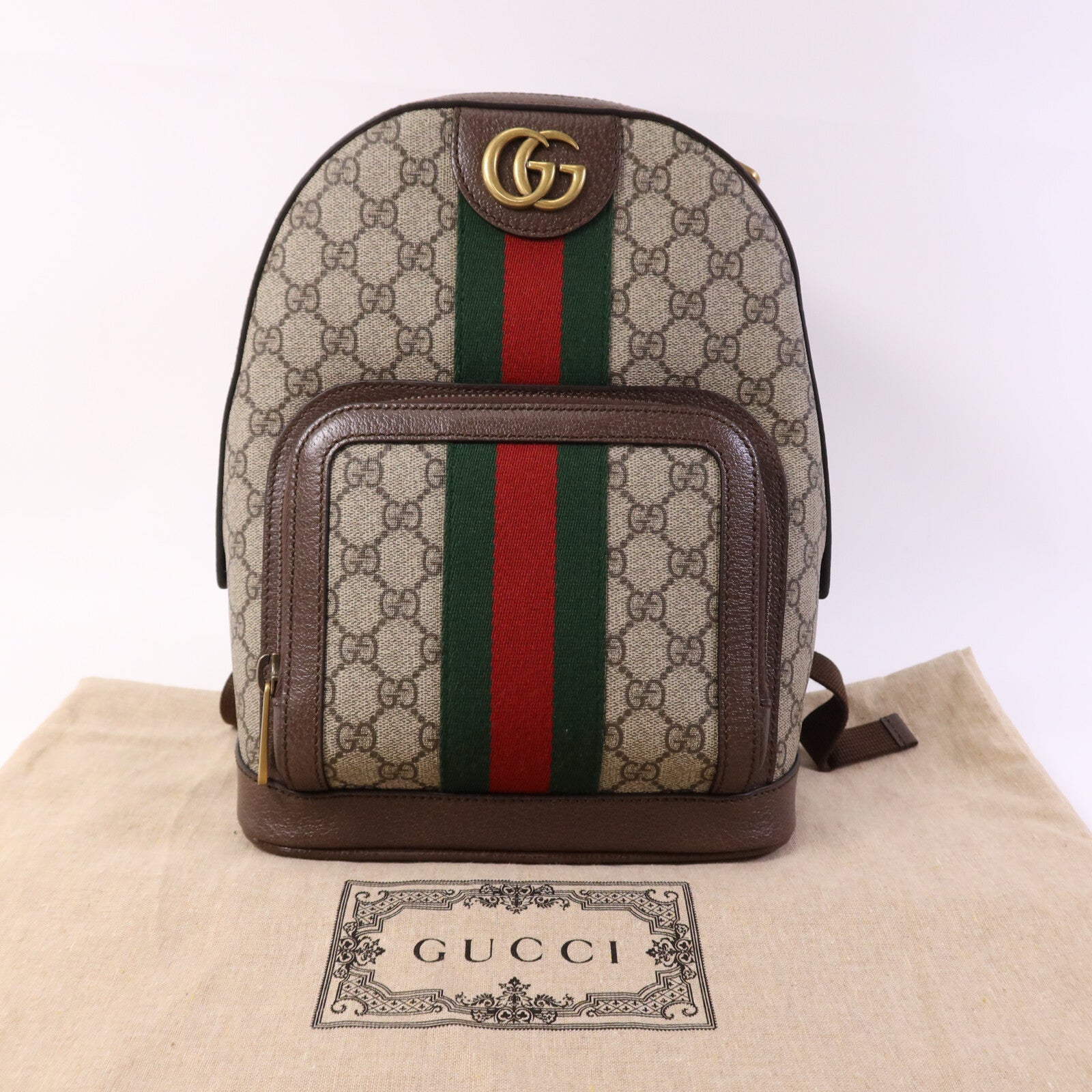 GUCCI 塗層帆布Ophidia Backpack金扣背包