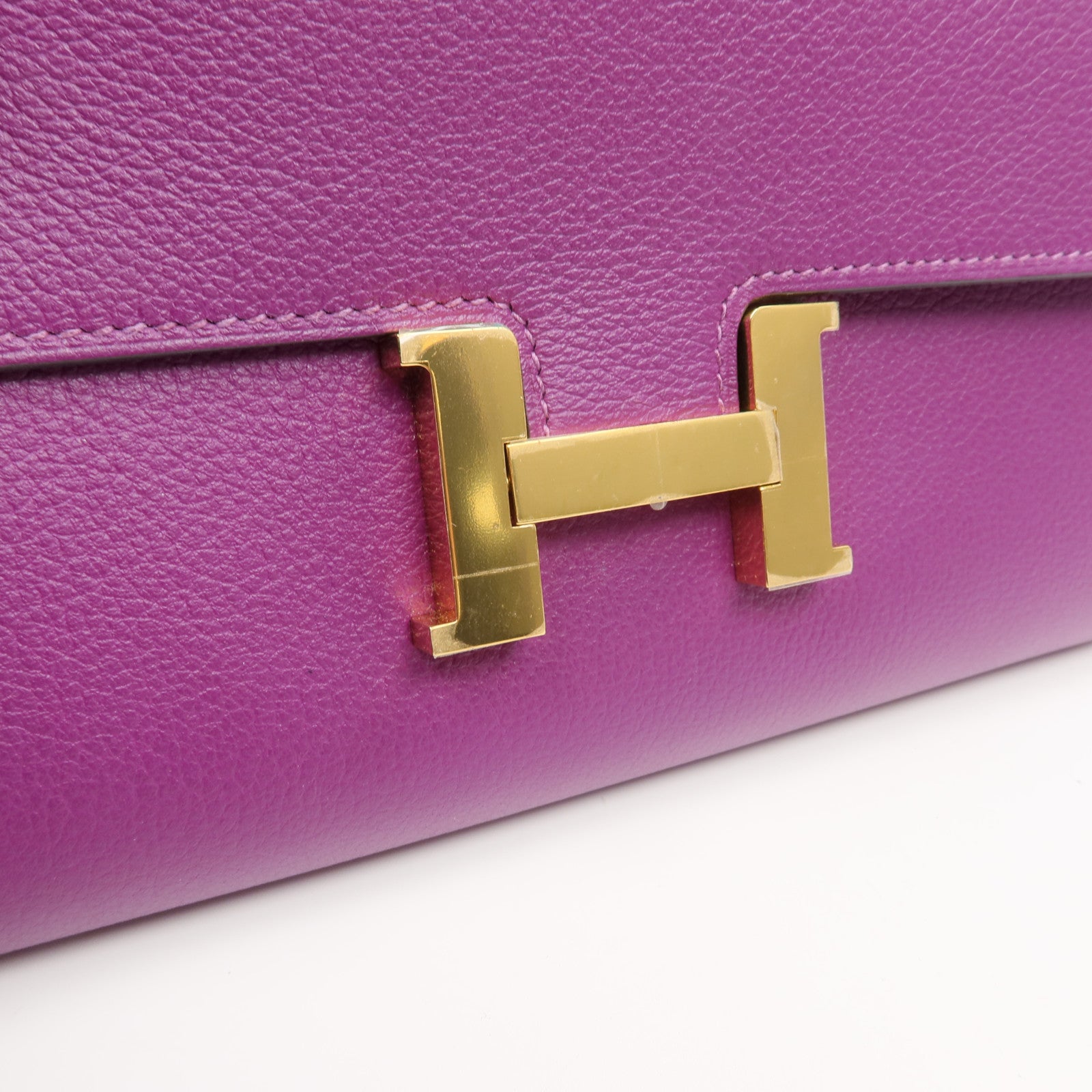 HERMES Evercolor皮革Constance Long Wallet長錢包