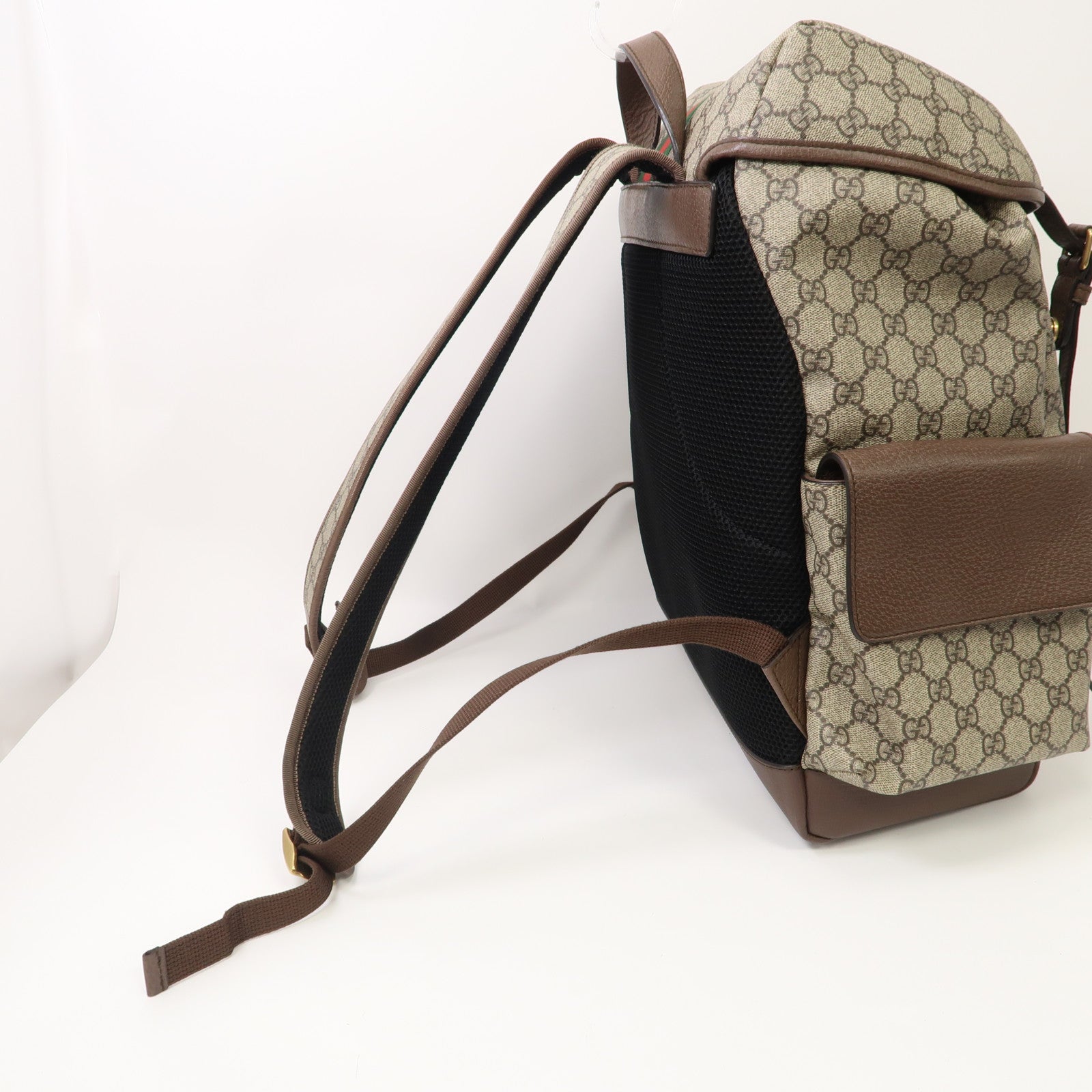GUCCI 塗層帆布Ophidia GG Medium Backpack金扣背包啡色