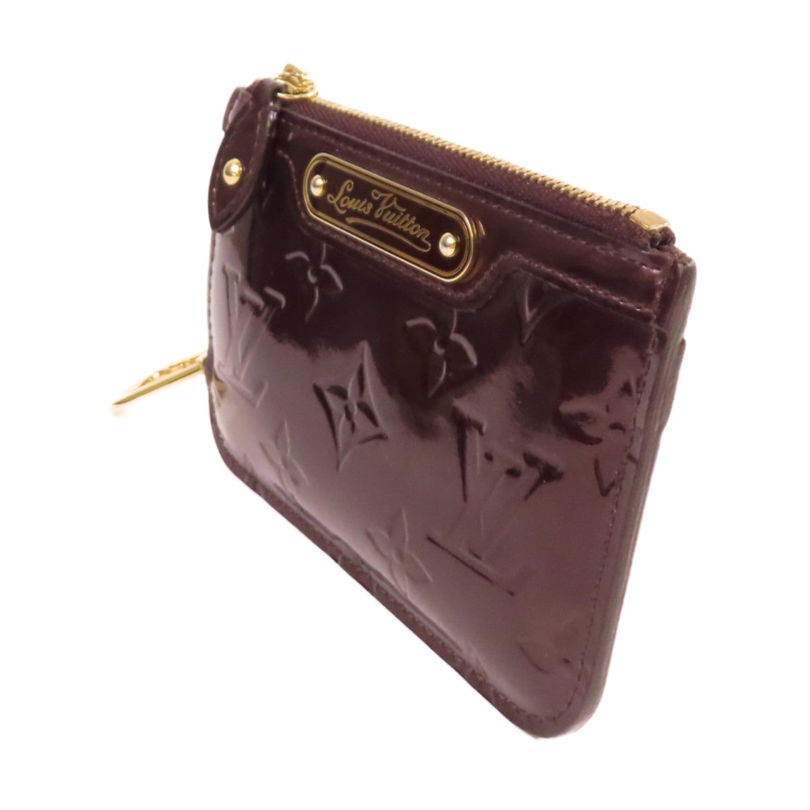 LOUIS VUITTON 【激減優惠】Monogram Vernis Pochette Cles Key Coin Case金扣零錢包紫色