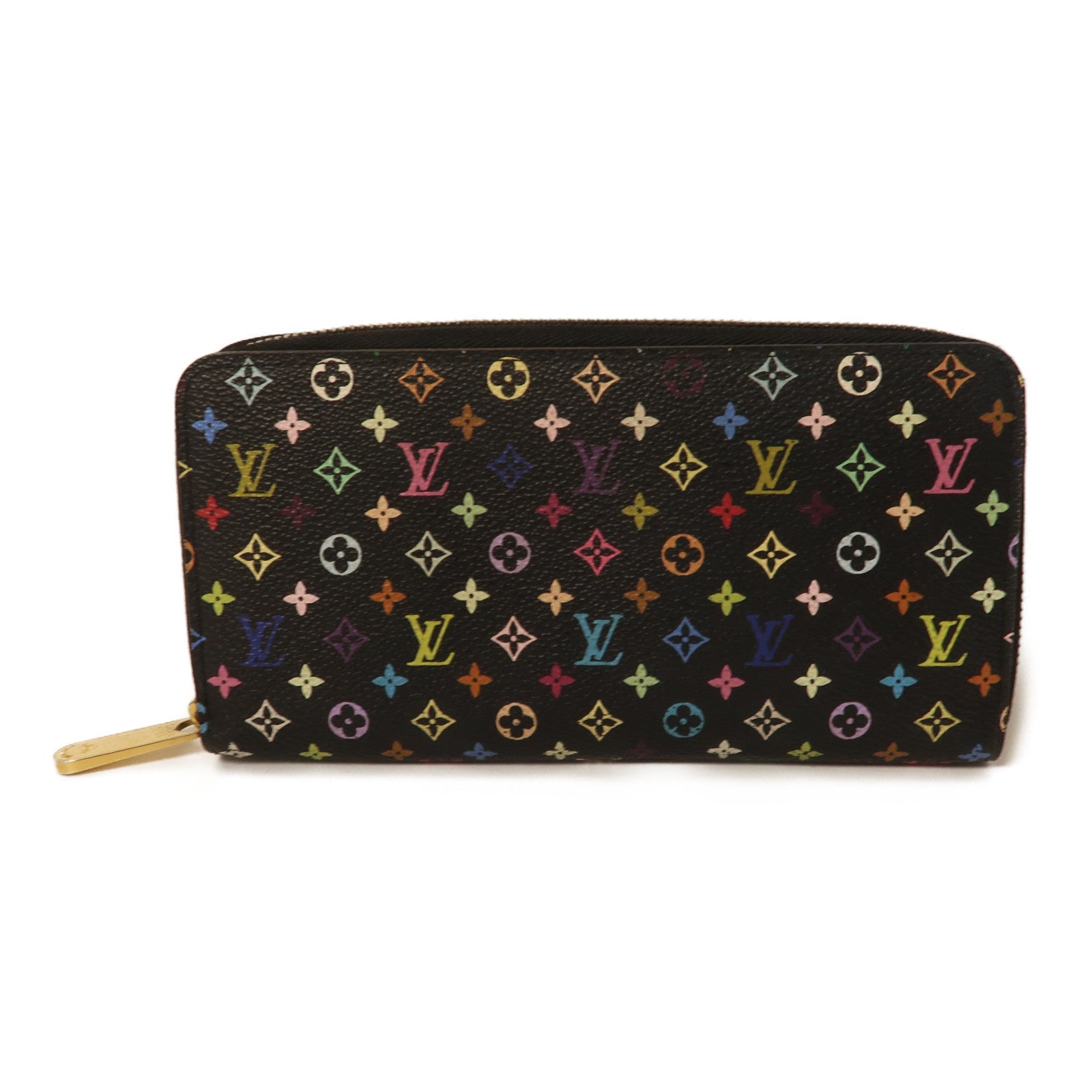 LOUIS VUITTON Monogram Multicolore Zippy Wallet長錢包金扣黑色/彩色