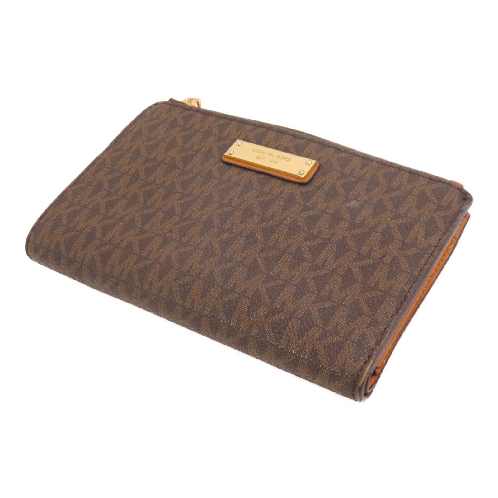 Michael Kors 塗層帆布Long Wallet金扣長錢包