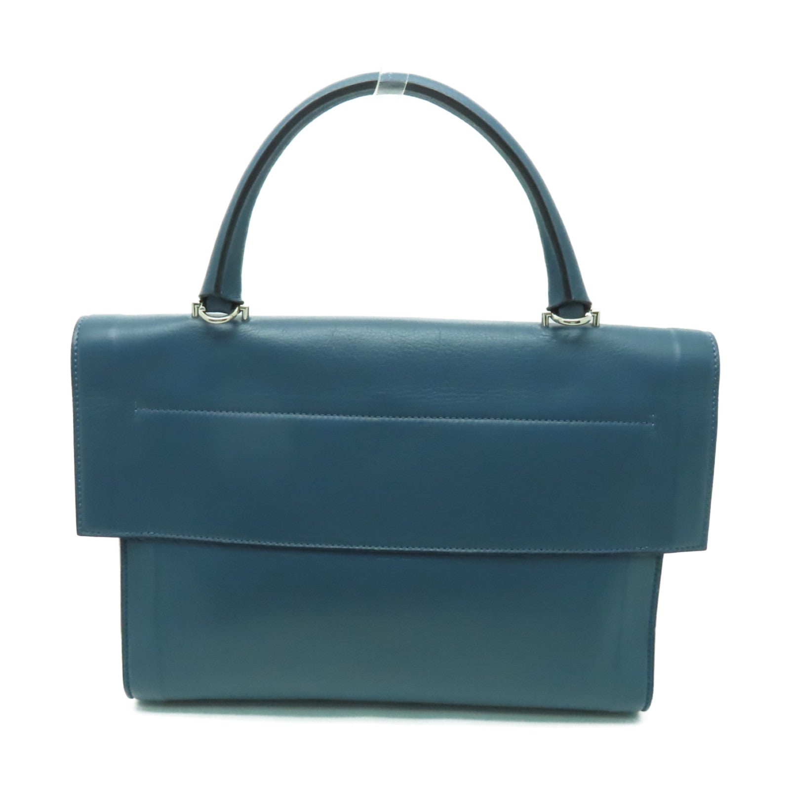 GIVENCHY 【清倉大減價】牛皮皮革Shoulder Bag銀扣手挽肩背兩用袋藍色