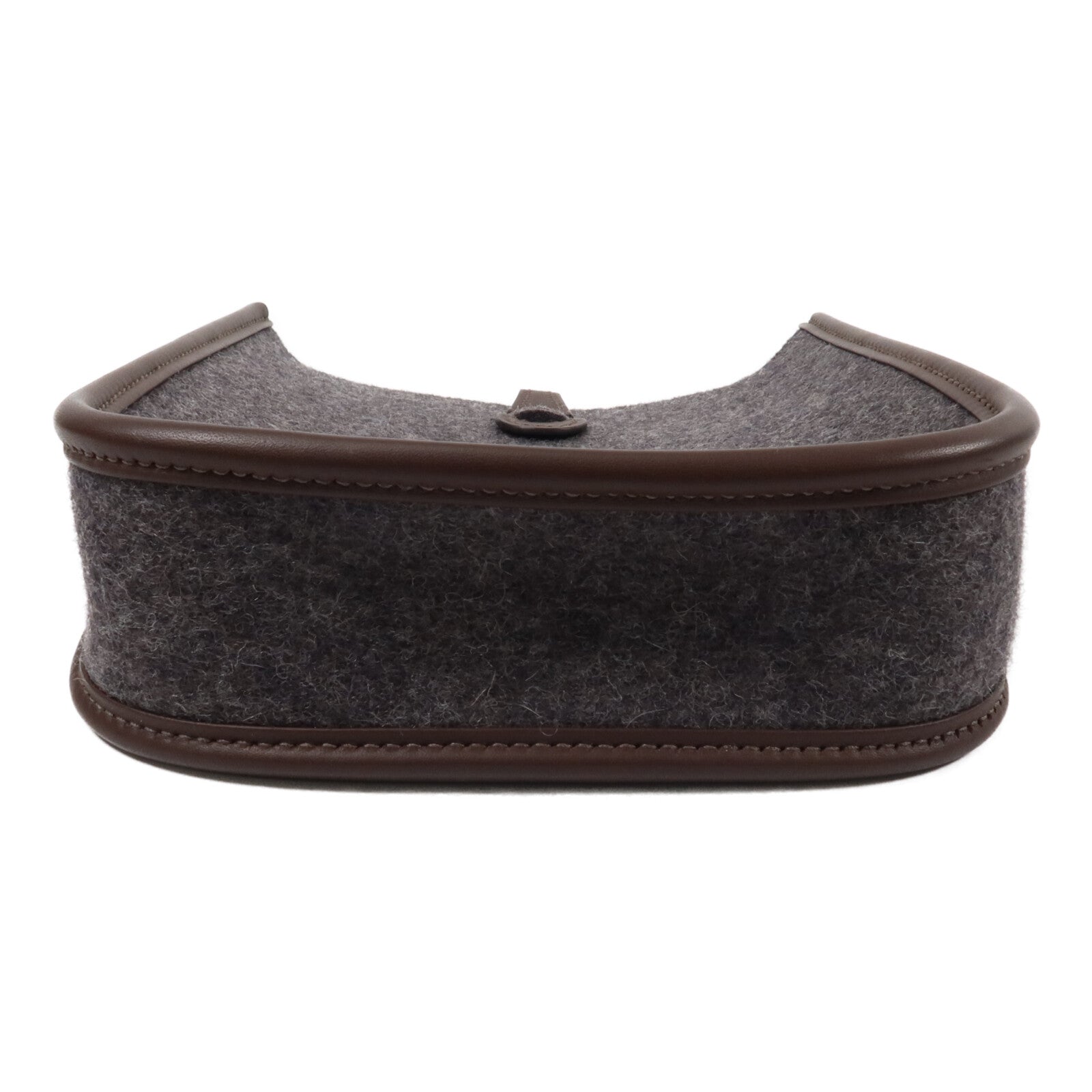 HERMES 羊毛/Swift皮革Evelyne TPM肩背袋Gris Moyen/Havane