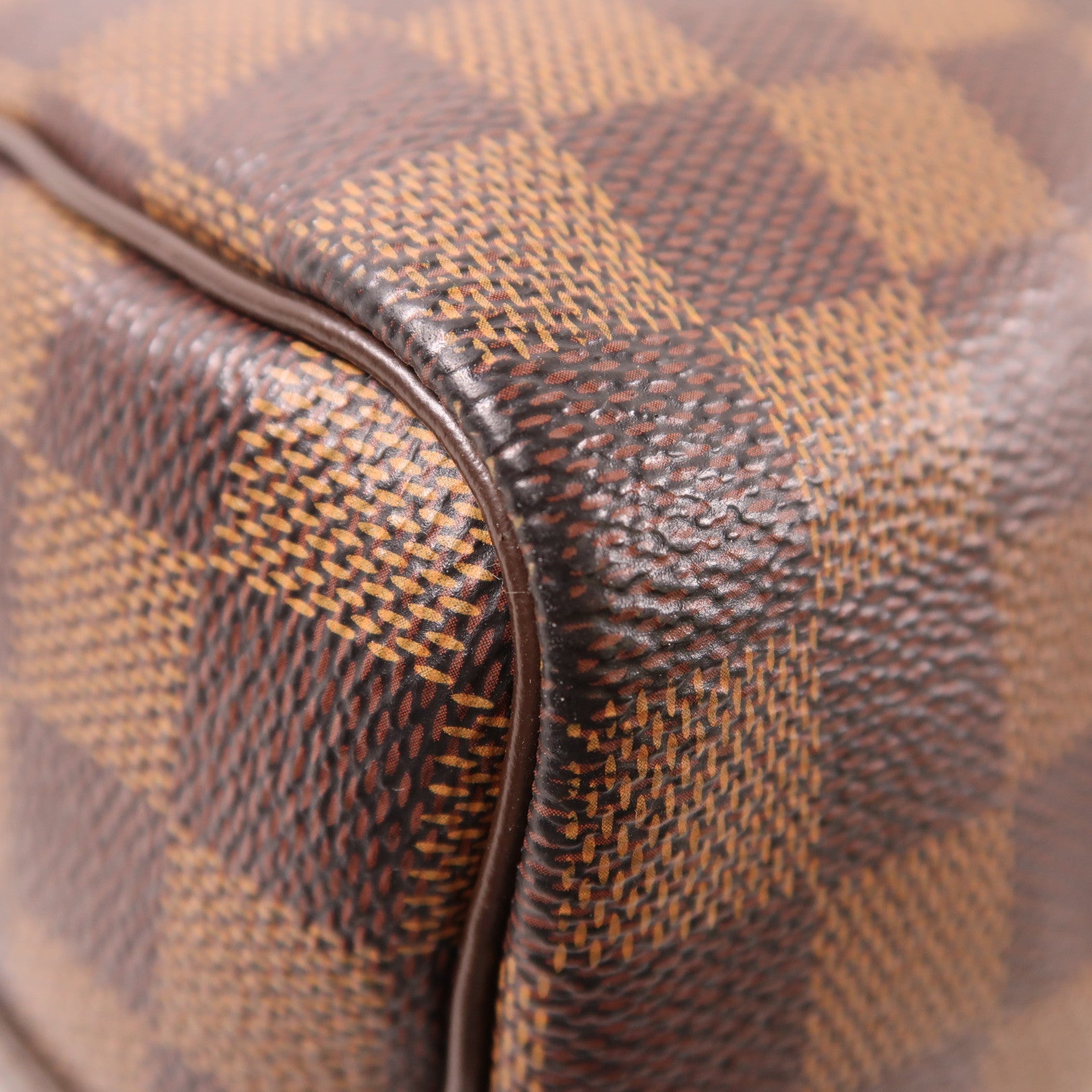 LOUIS VUITTON Damier Speedy Bandouliere 25金扣手挽肩背兩用袋棕色