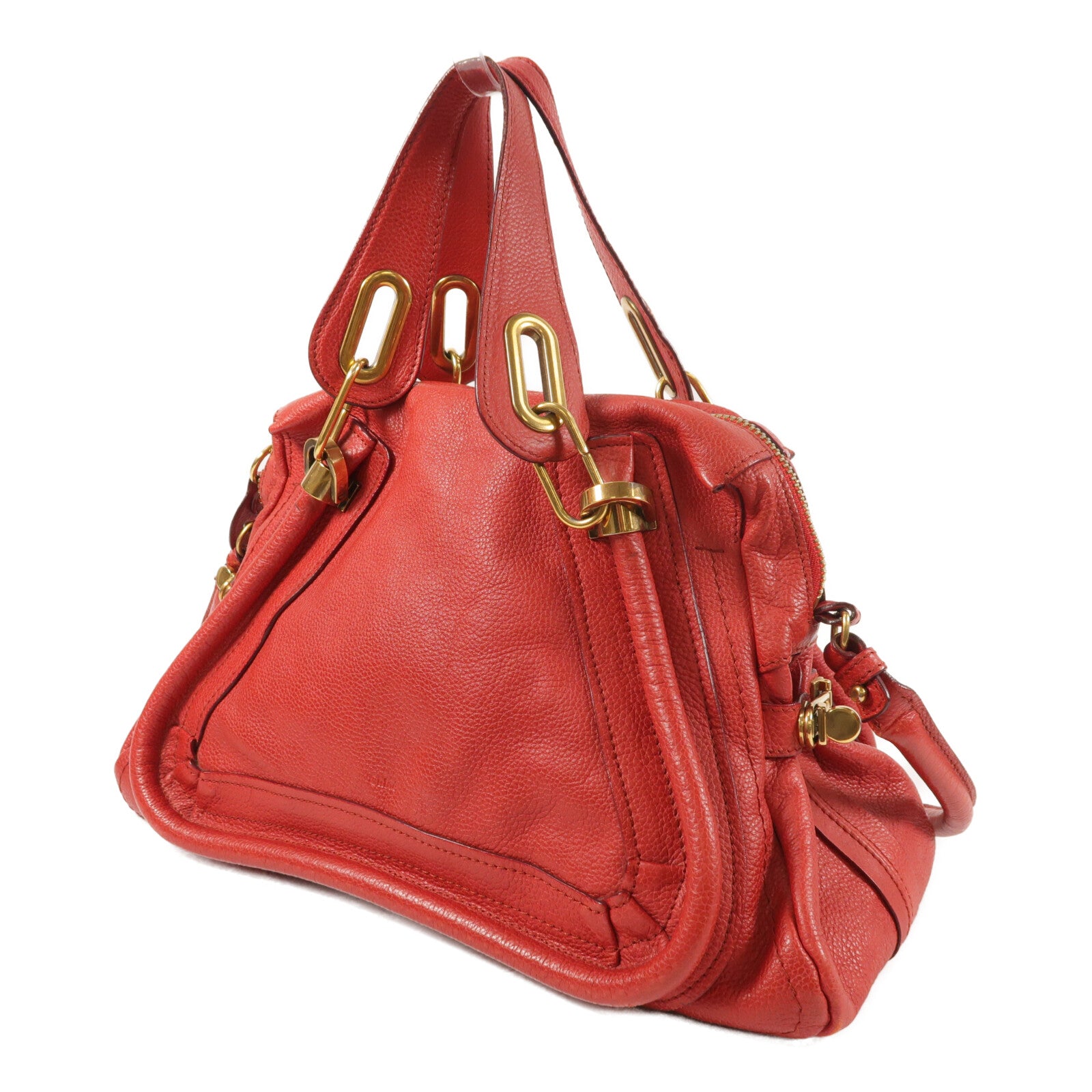 Chloe 牛皮皮革Shoulder Bag金扣手挽肩背兩用袋