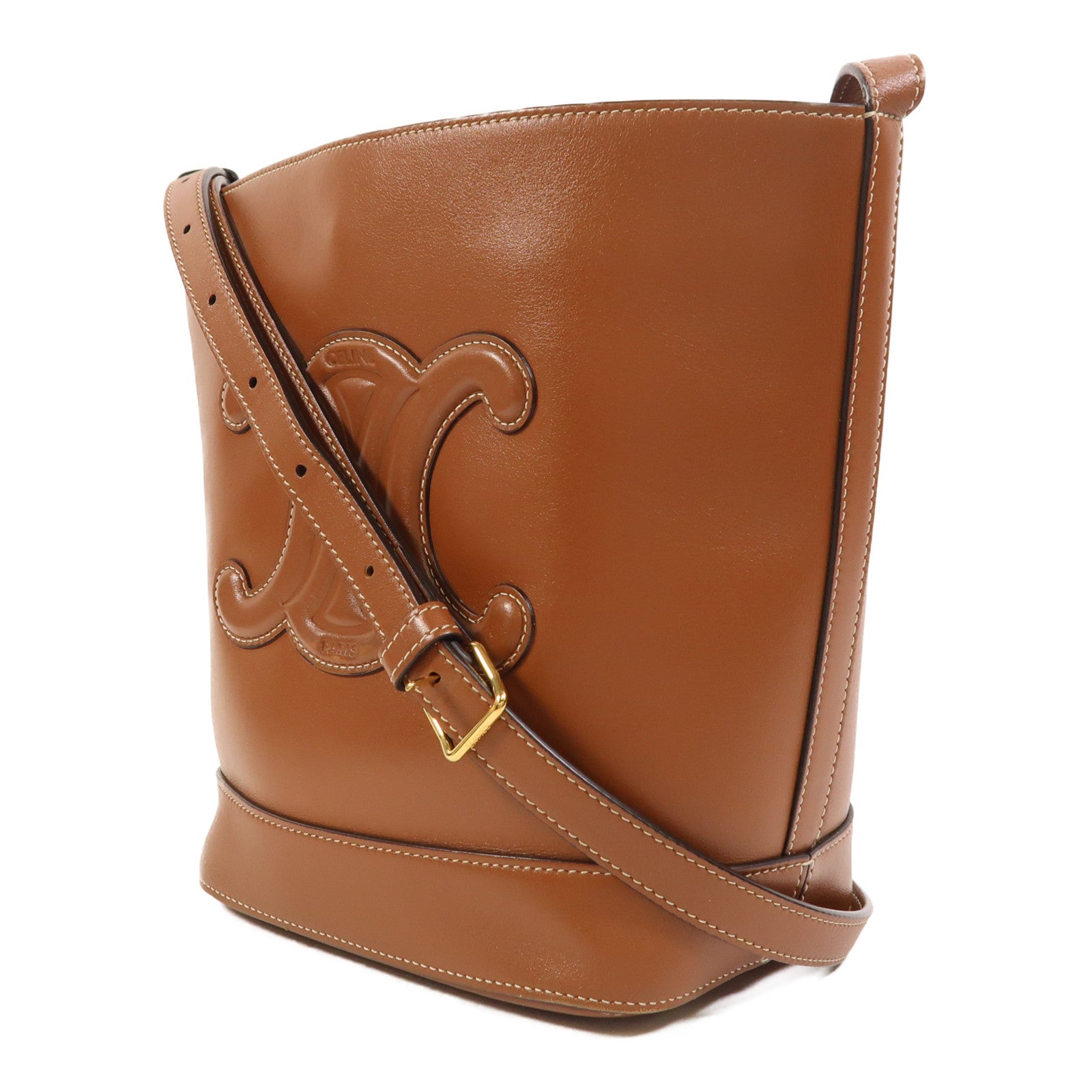 CELINE 牛皮皮革Cuir Triomphe金扣肩背袋