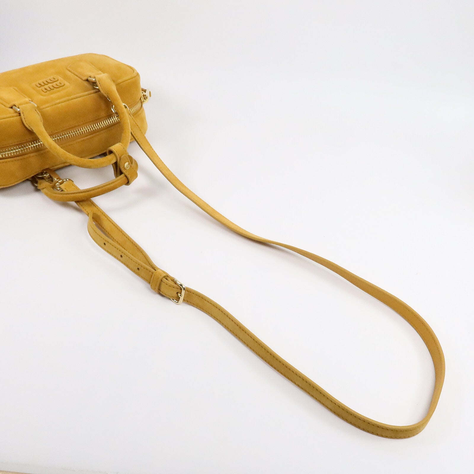 Miu Miu 麂皮皮革Arcadie Padded Suede Bag手挽肩背兩用袋