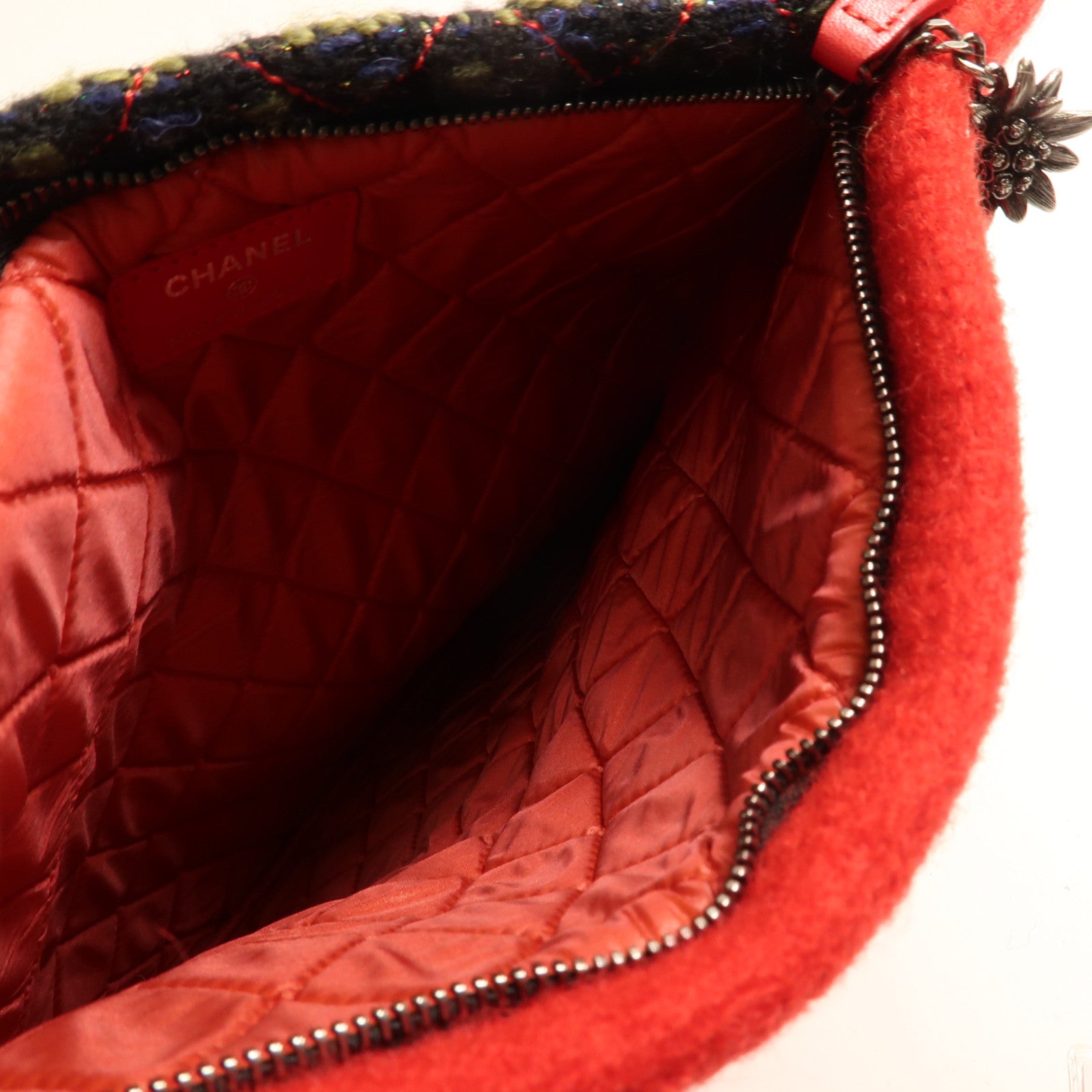 CHANEL 粗花呢Clutch/Pouch銀扣手拿包