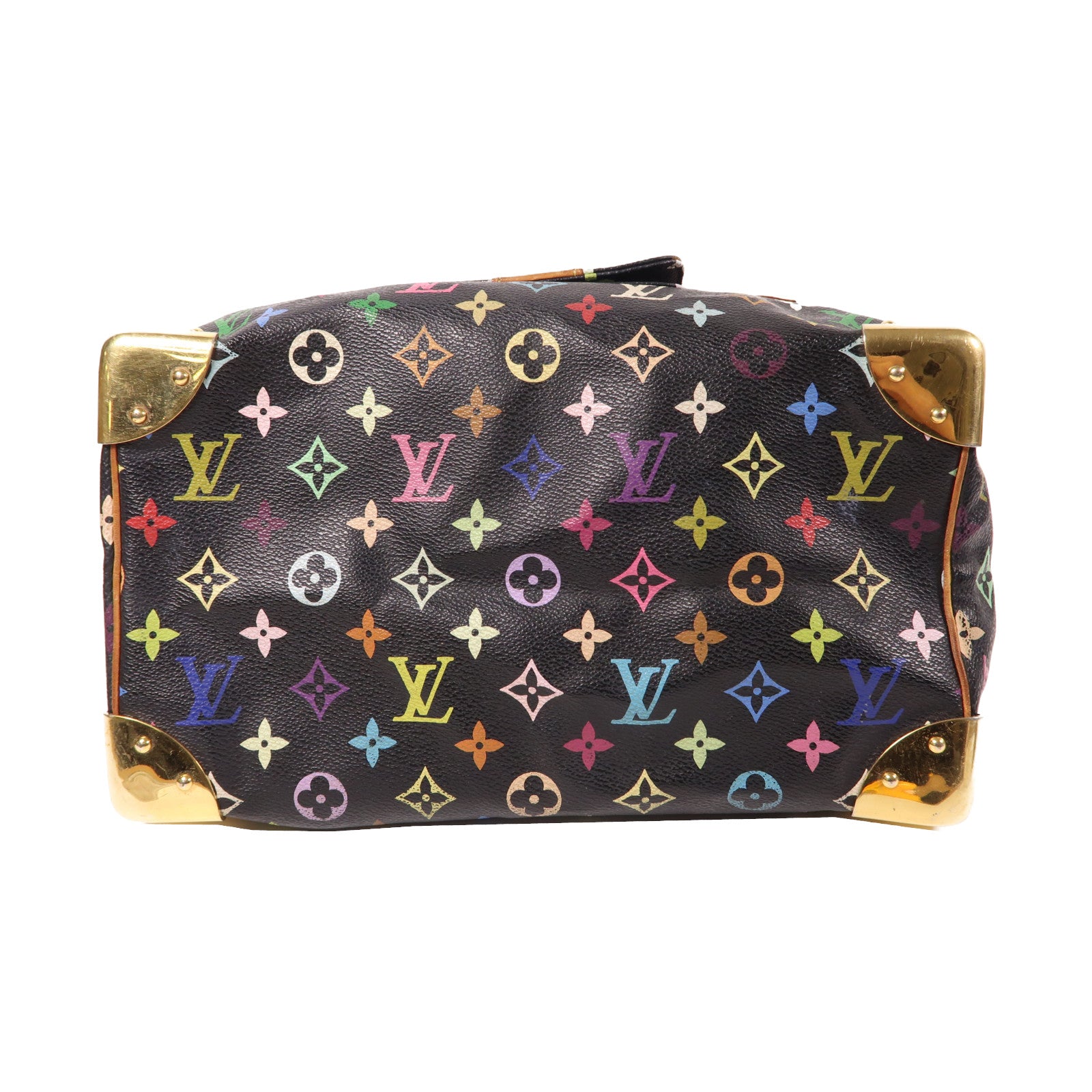LOUIS VUITTON Monogram Multicolore Speedy 30金扣手挽袋黑色