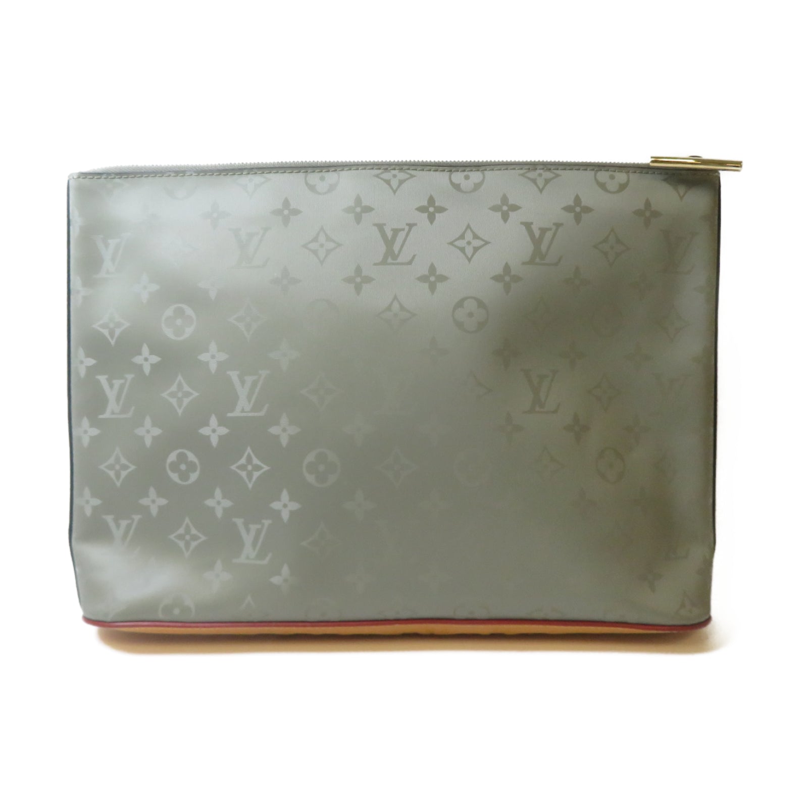 LOUIS VUITTON **【激減優惠】Monogram Titanium Pochette Cosmos Clutch金扣手拿包灰色