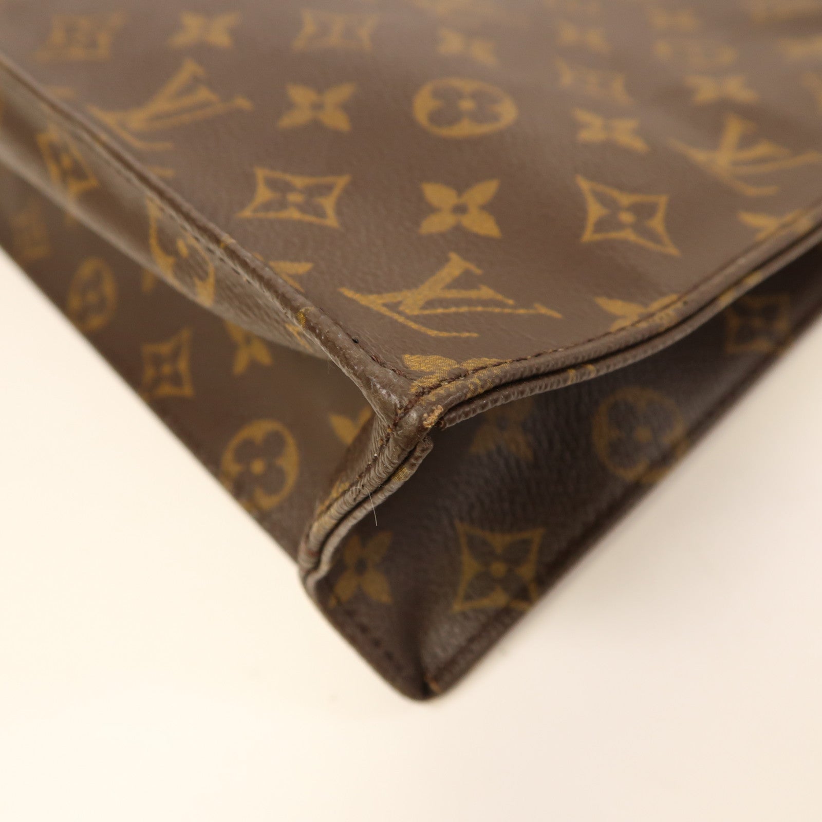 LOUIS VUITTON 【激減優惠】Monogram Sac Plat金扣手挽袋