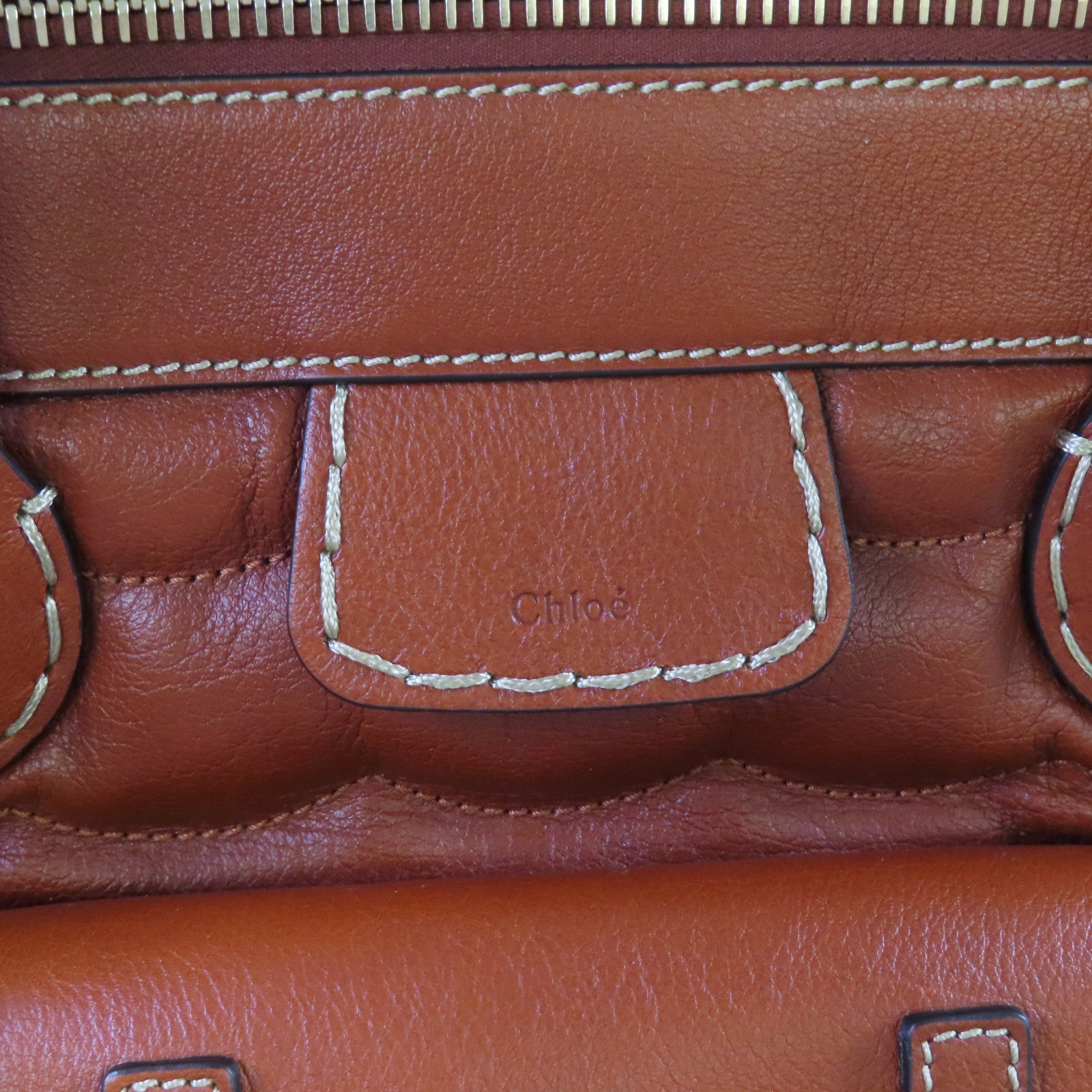 Chloe 【激減優惠】牛皮皮革Edith Satchel 2Way Shoulder Bag金扣手挽肩背兩用袋啡色