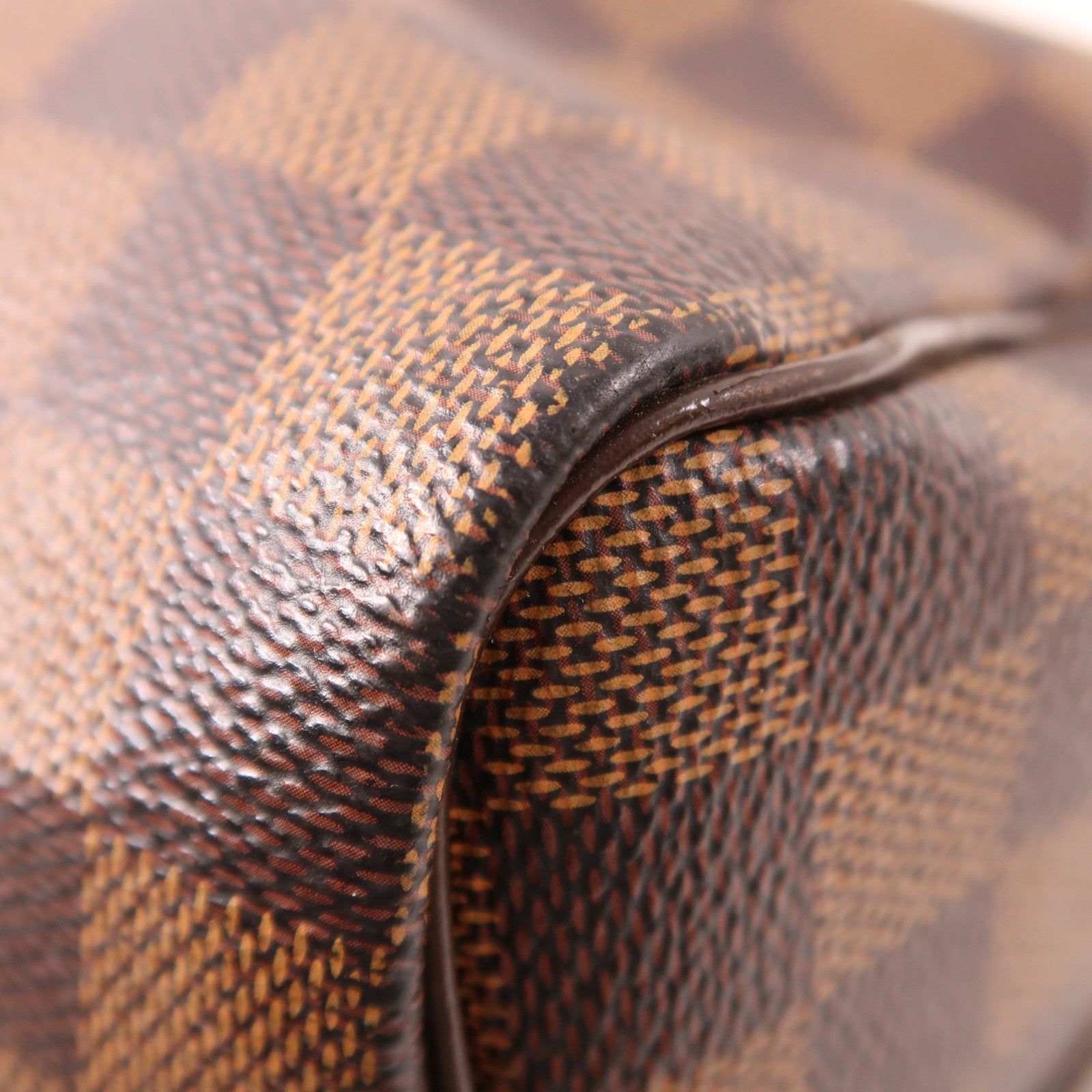 LOUIS VUITTON Damier Speedy Bandouliere 25金扣手挽肩背兩用袋棕色